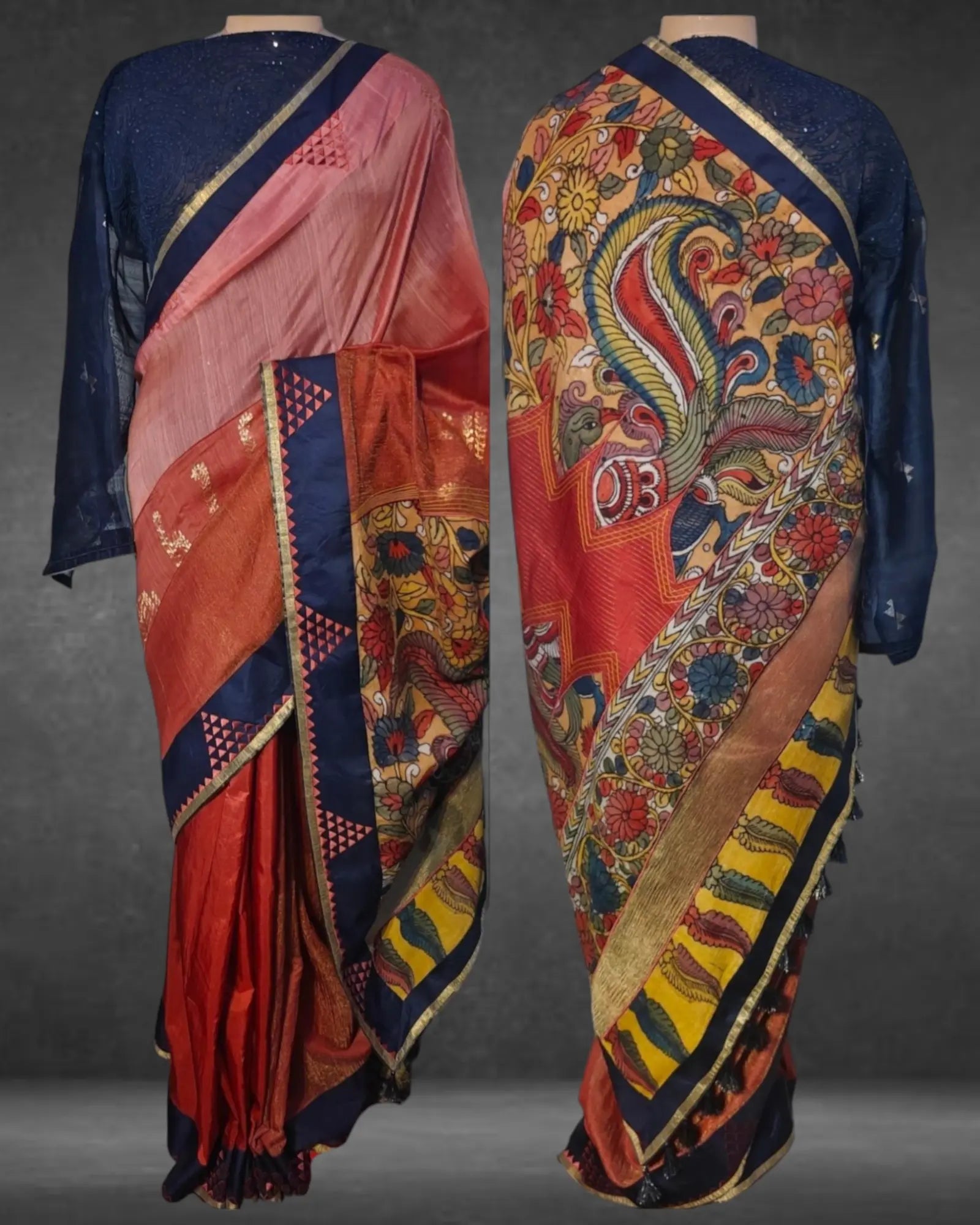 Formal Kalamkari silk saree VISHAL KAPUR STUDIO