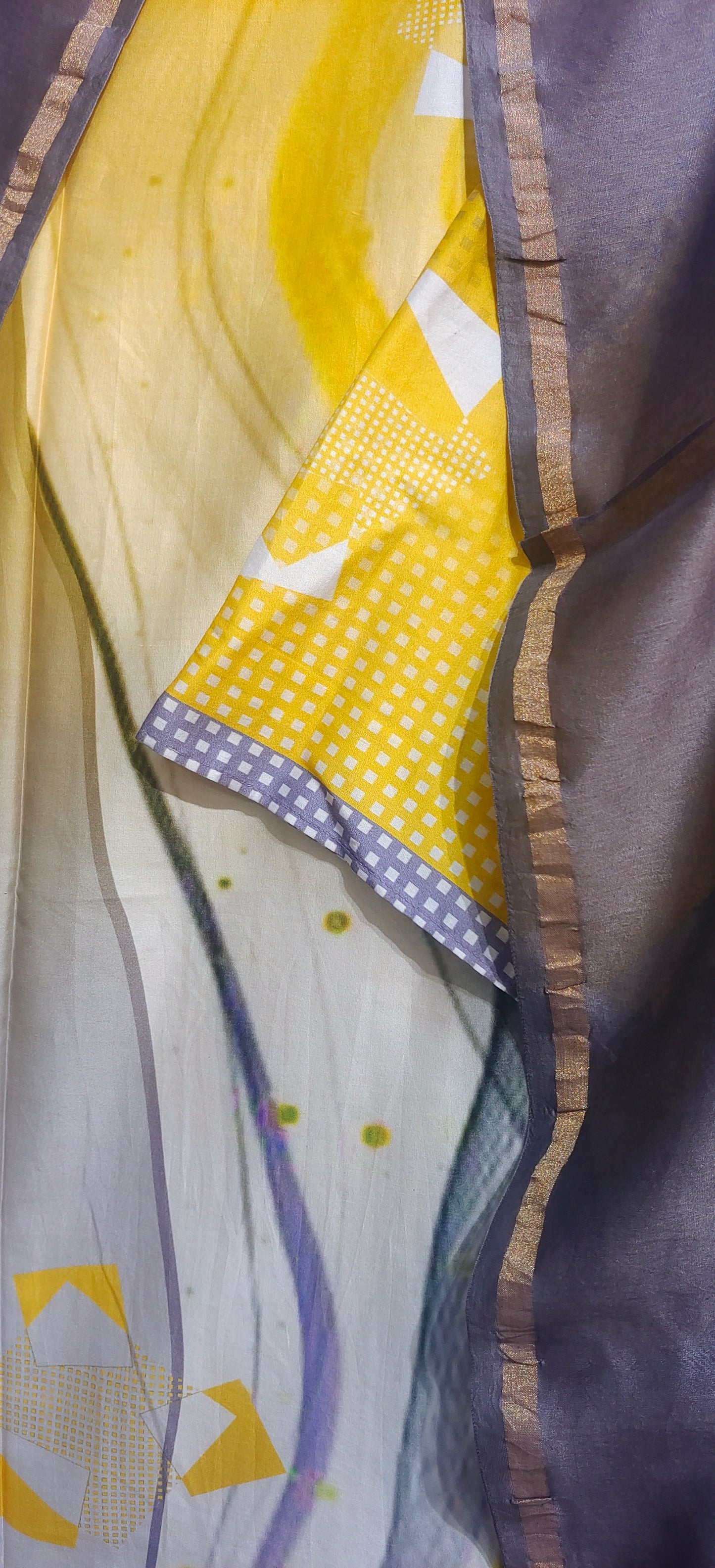 Semi Stitched Chanderi Kurta