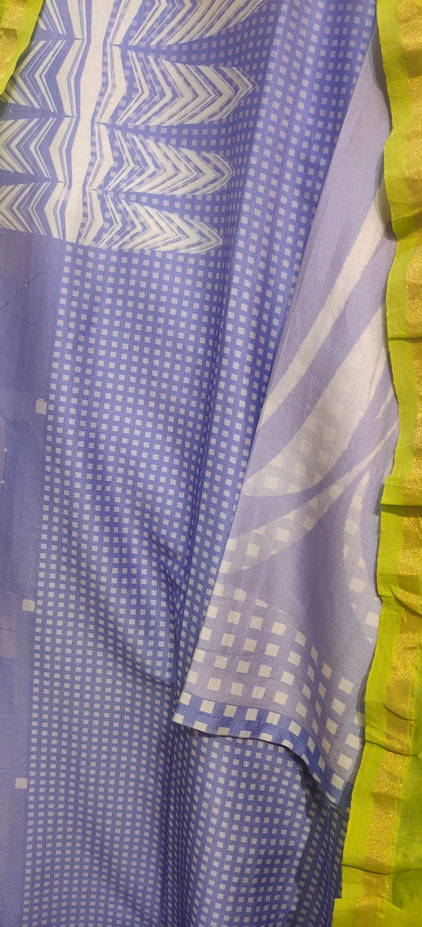 Semi Stitched Chanderi kurta