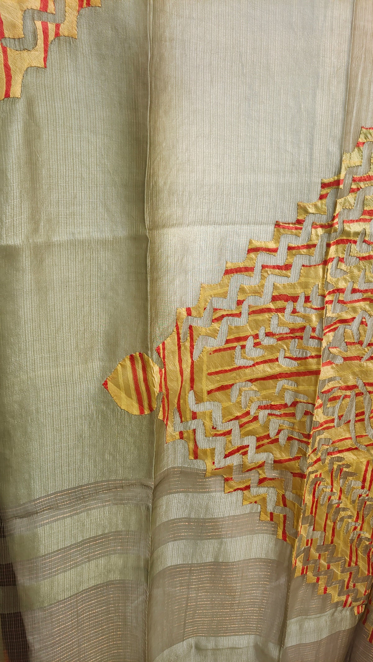 Semi Stitched Chanderi Formal Suitset