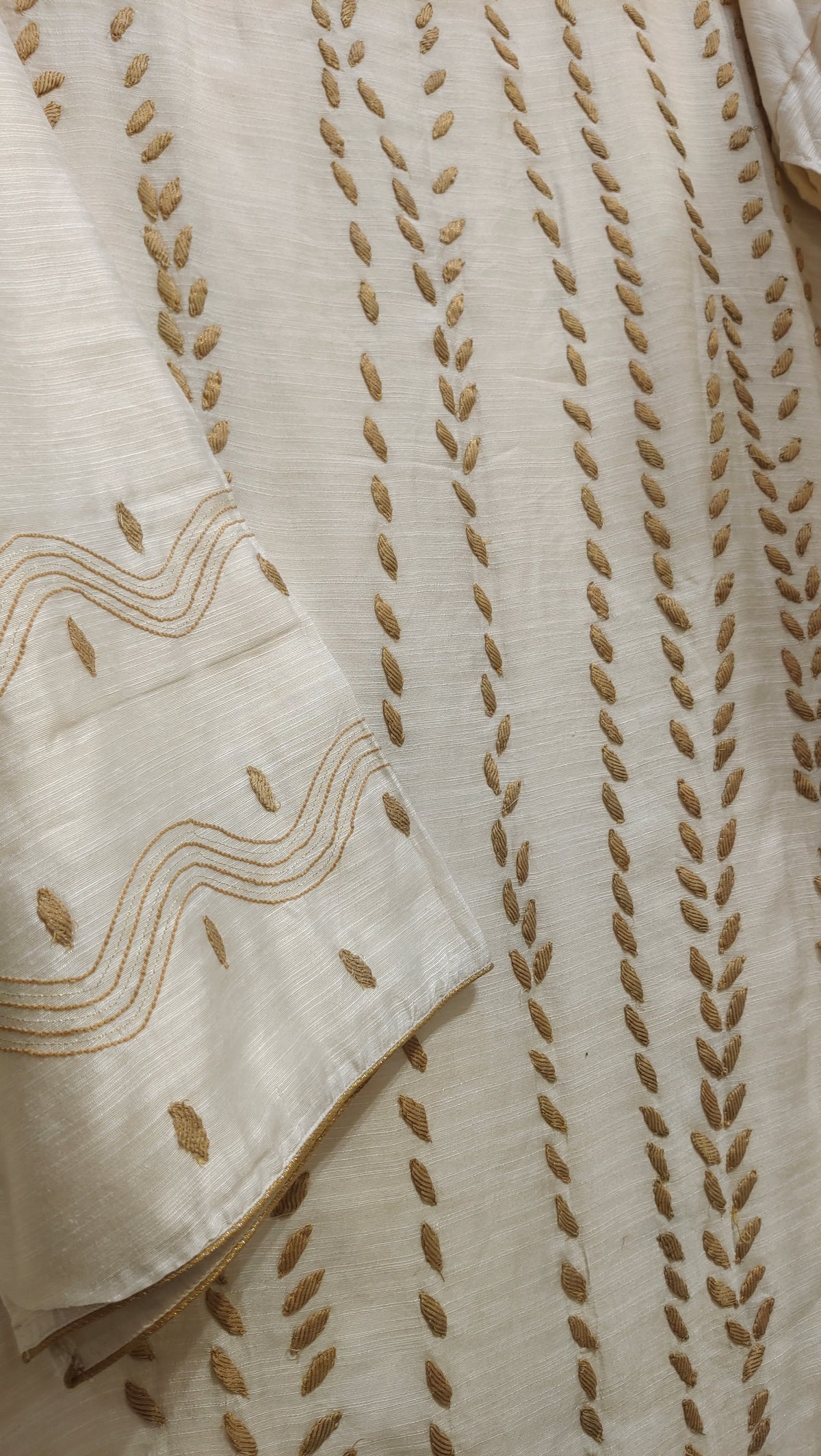 Semi Stitched Chanderi Formal Suitset