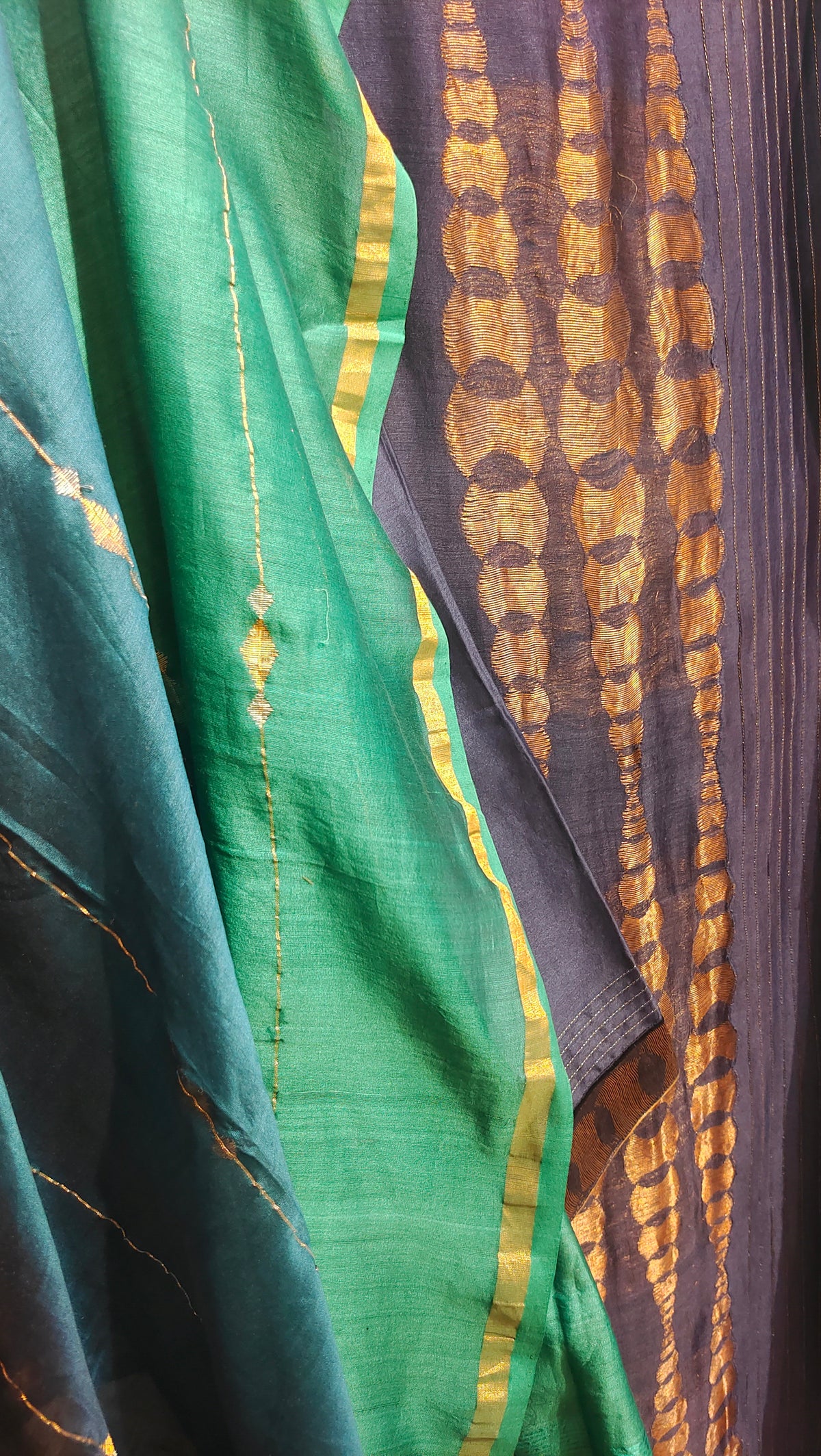 Semi Stitched Chanderi Formal Suitset