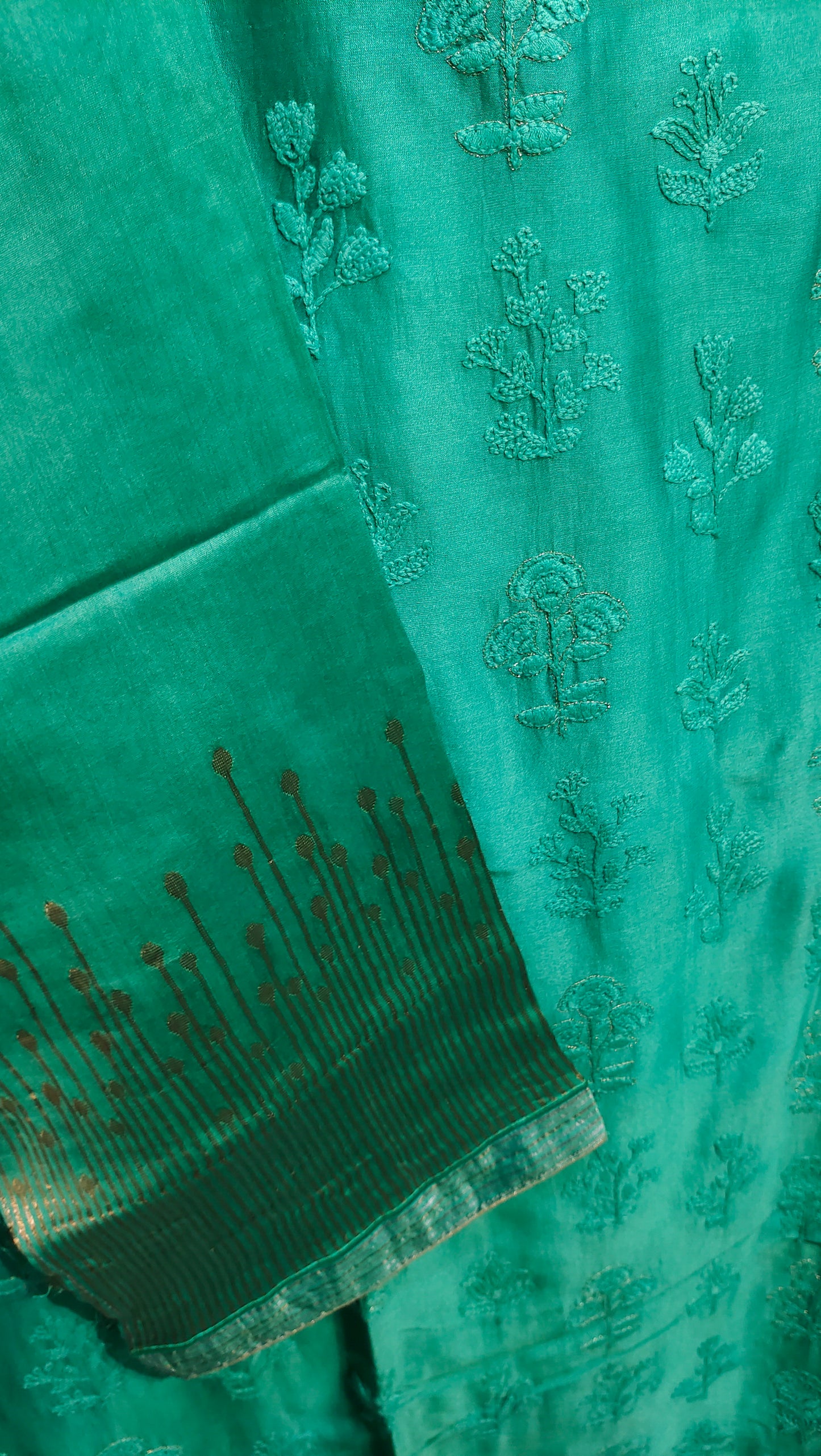 Semi Stitched Formal Chanderi Kurta