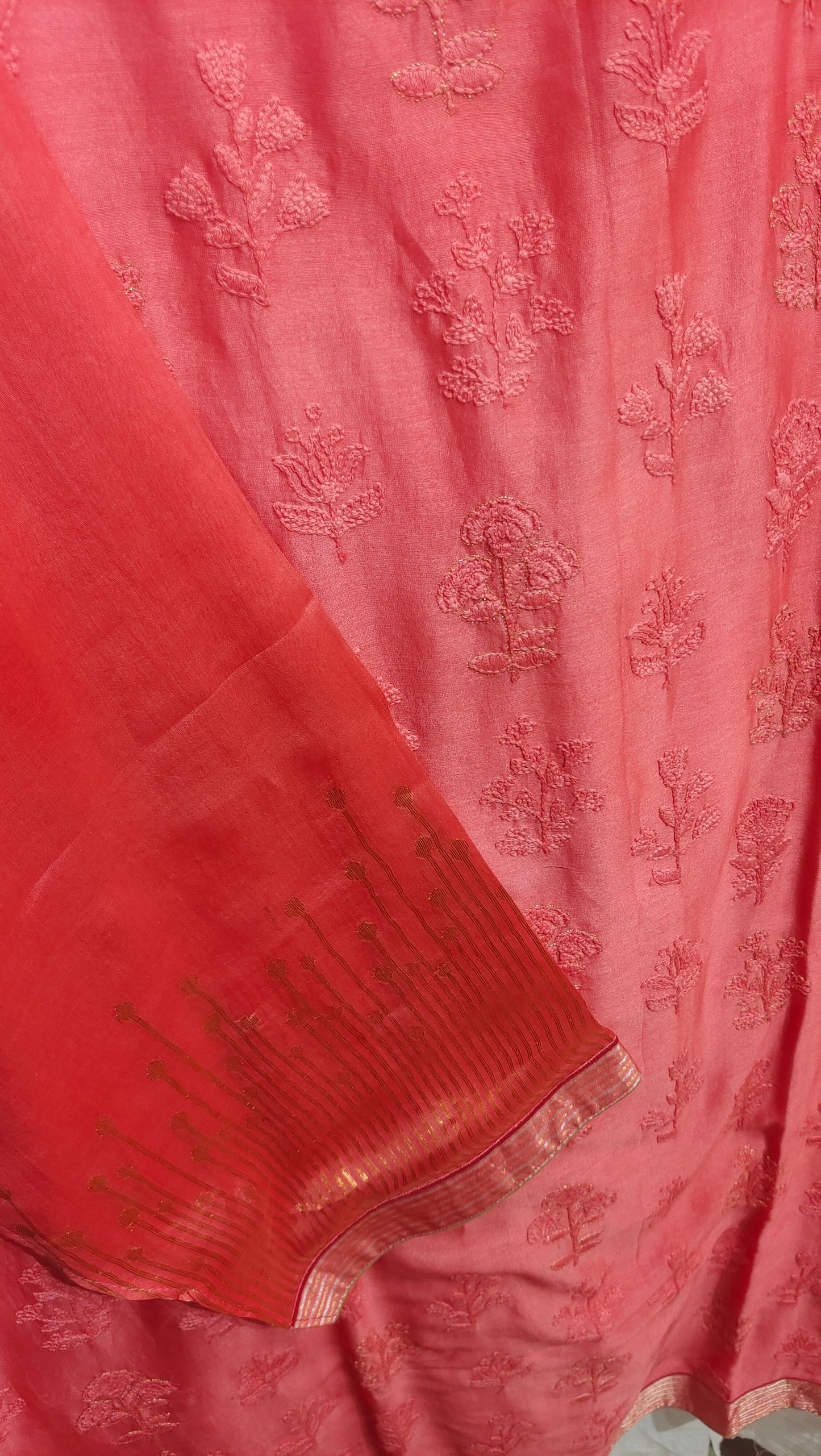 Semi Stitched Formal chanderi Suitset