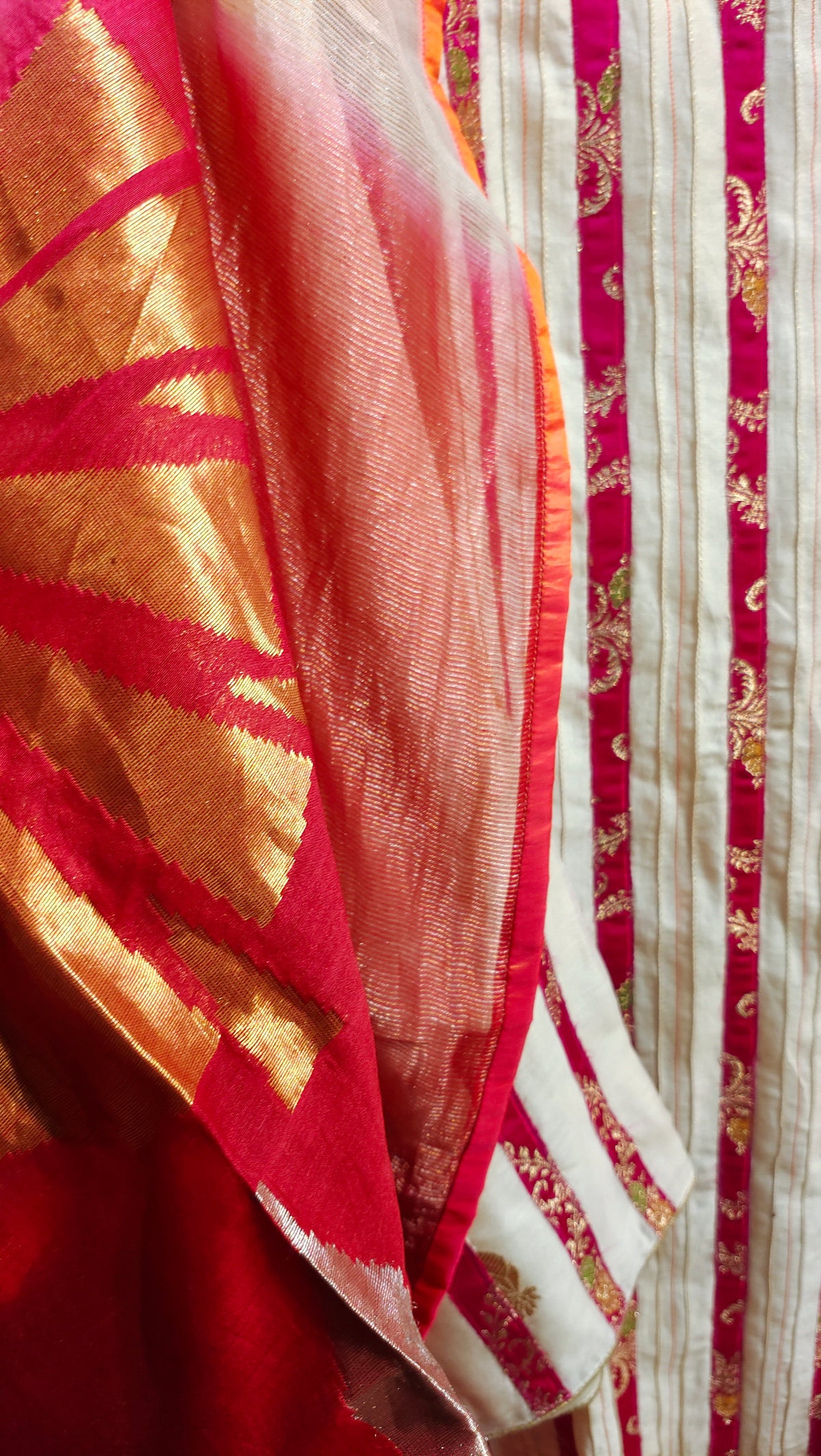 Semi Stitched Chanderi Formal kurta