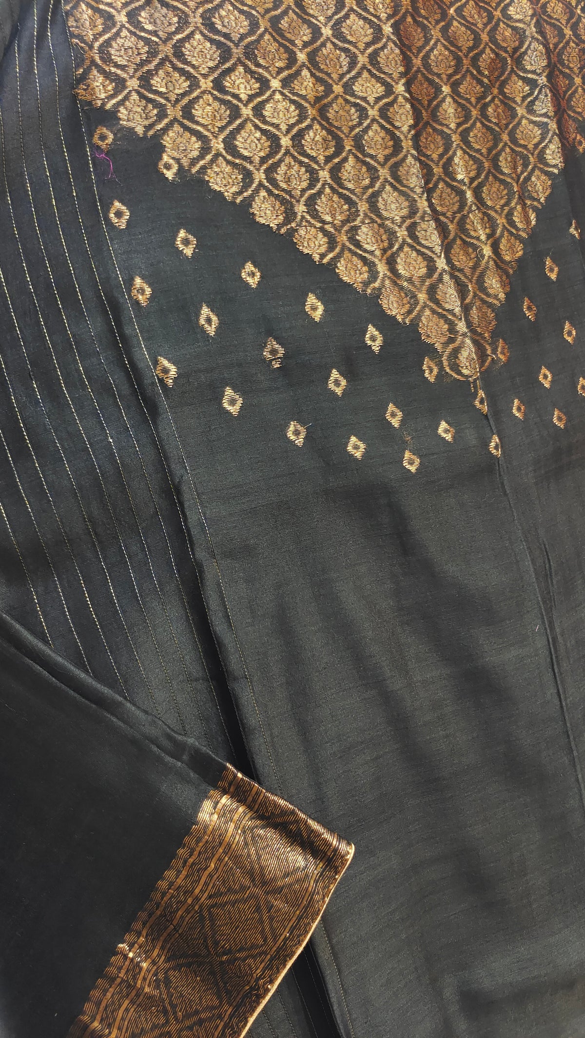 SemiStitched Chanderi Zari Woven Tunic