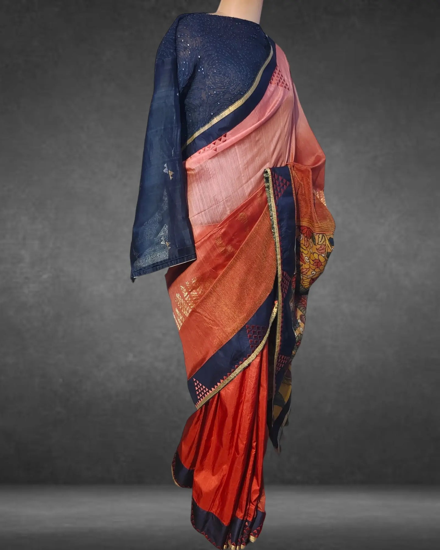 Kalamkari silk saree VISHAL KAPUR STUDIO