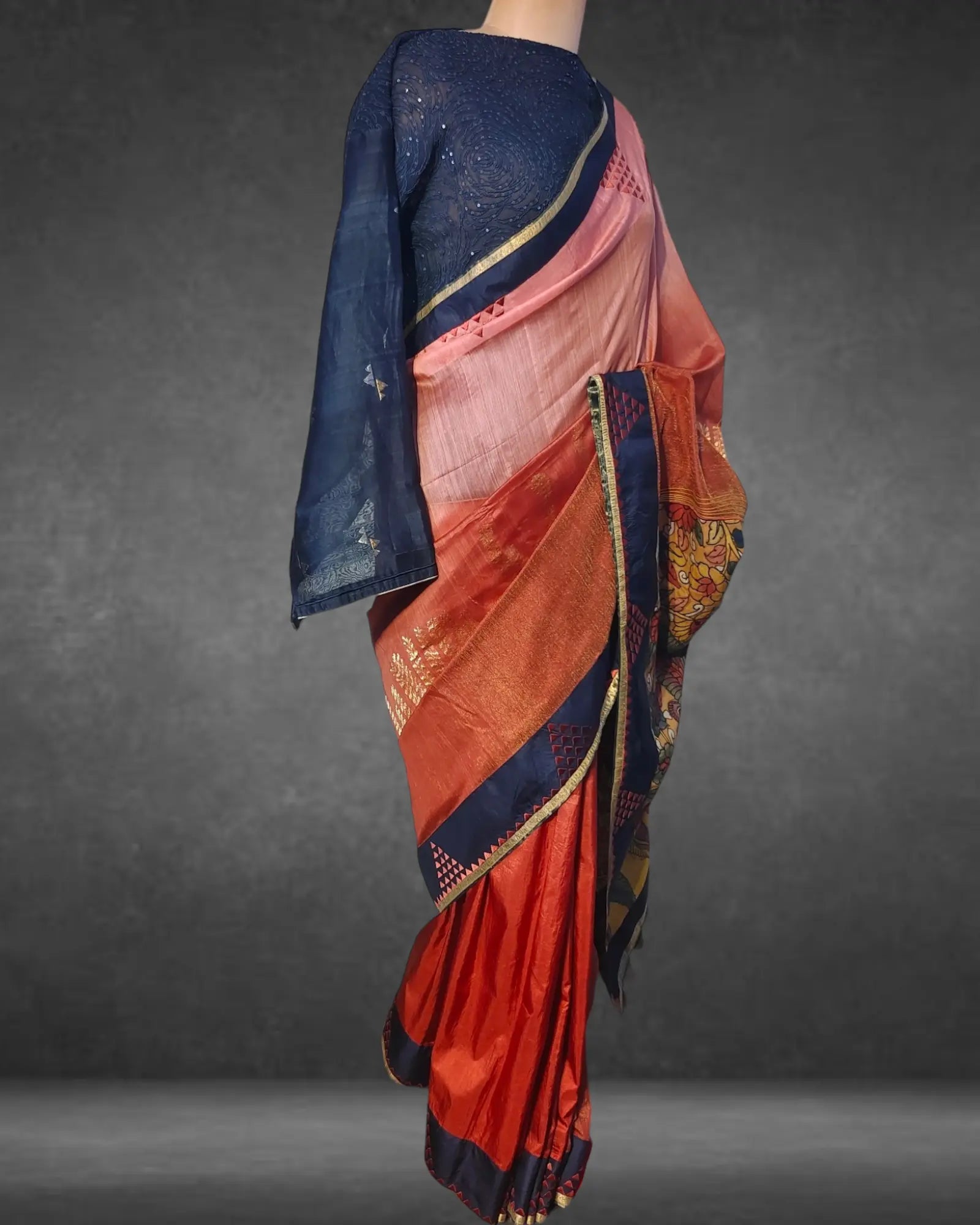 Kalamkari silk saree VISHAL KAPUR STUDIO
