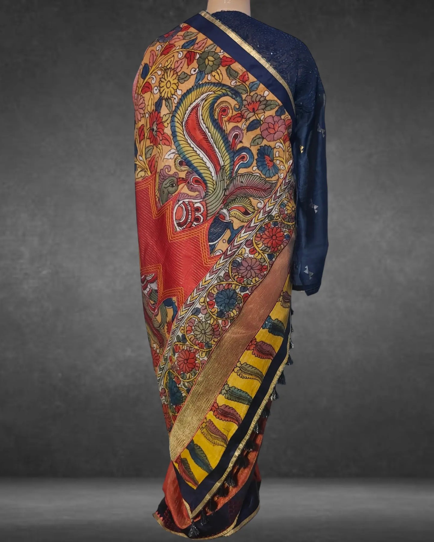 Kalamkari silk saree VISHAL KAPUR STUDIO