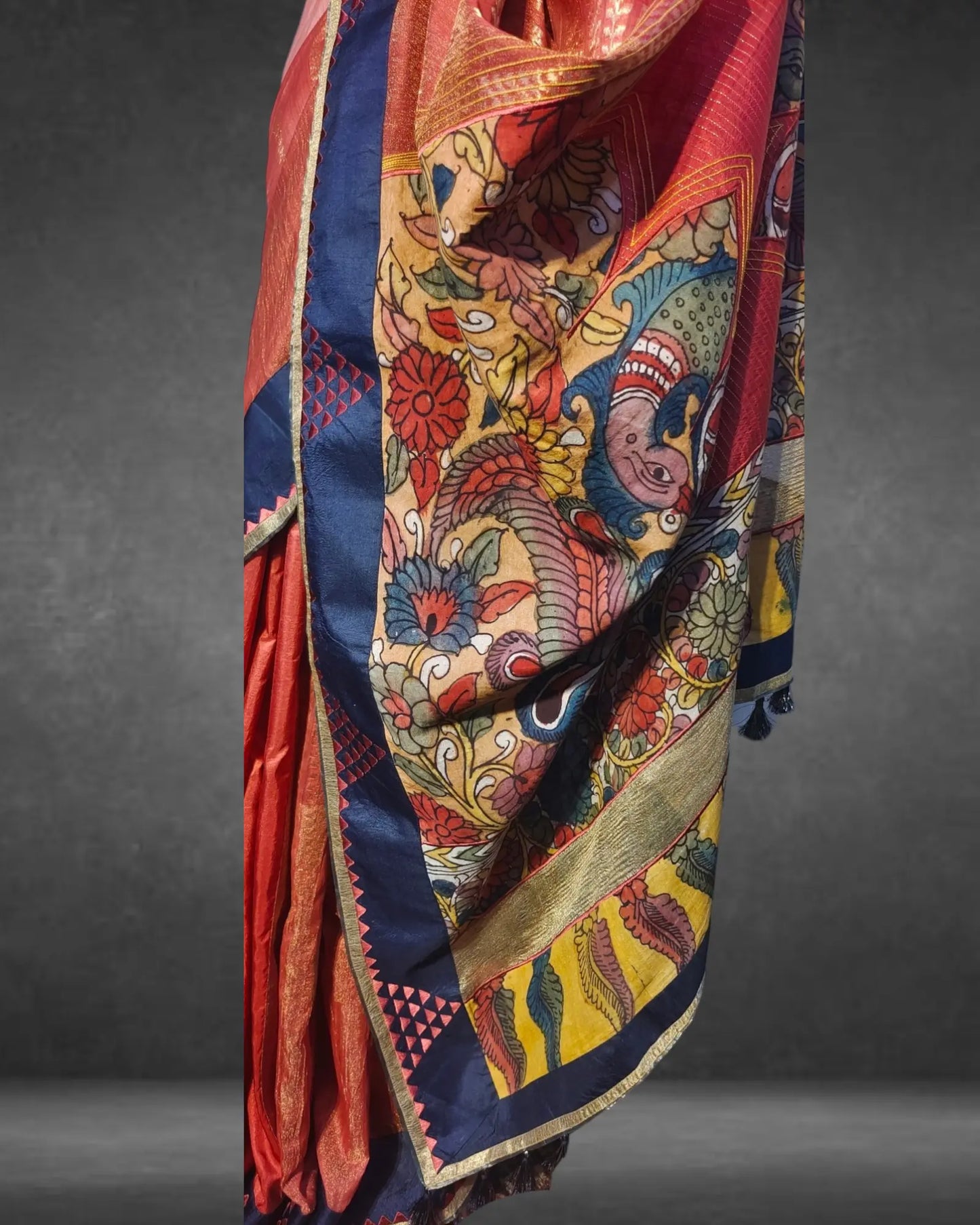 Kalamkari silk saree VISHAL KAPUR STUDIO