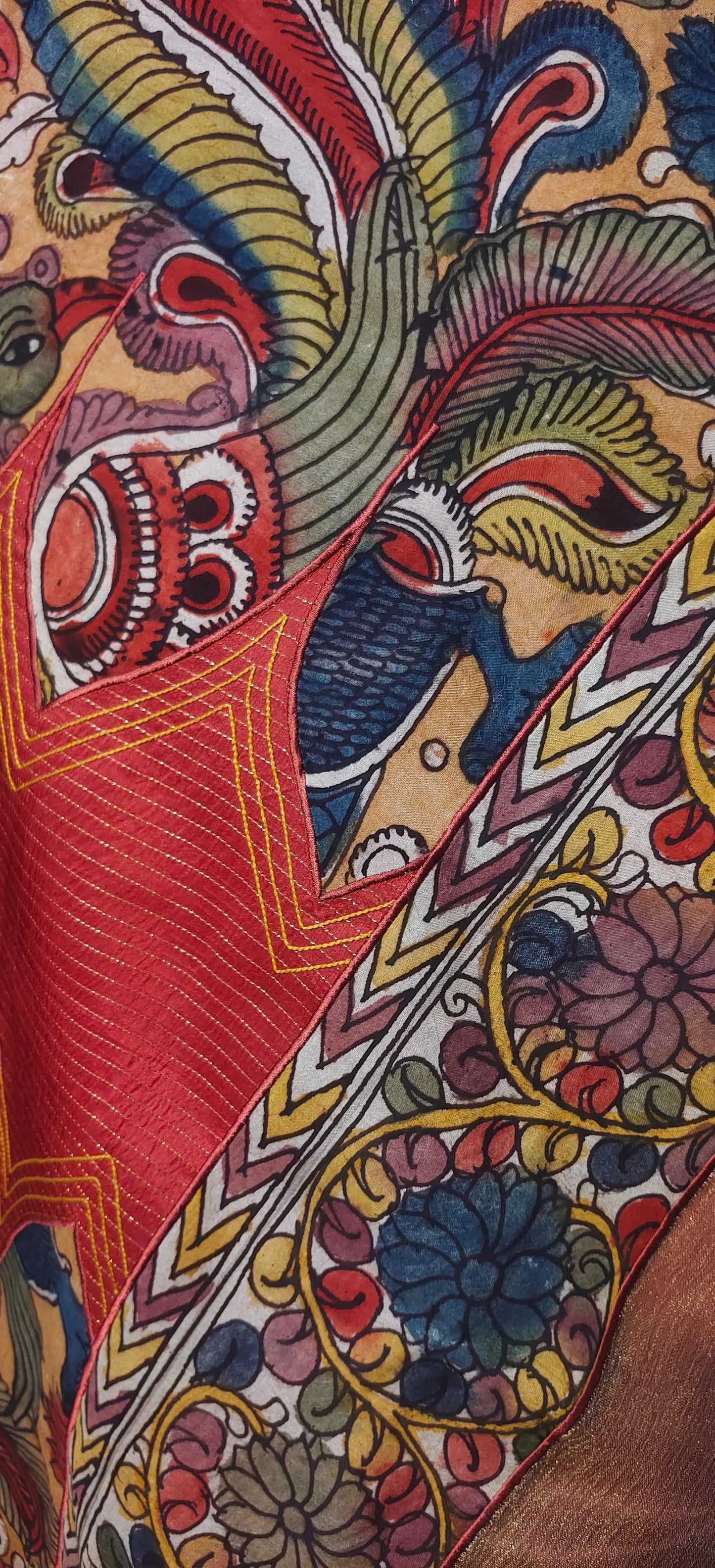Kalamkari silk saree VISHAL KAPUR STUDIO
