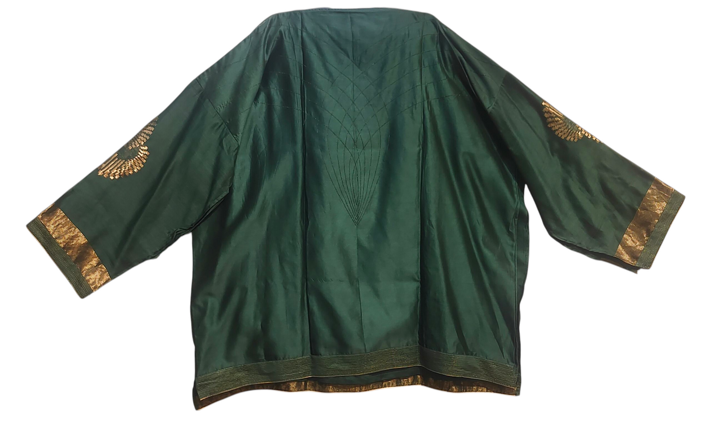 Semi Stitched Chanderi Zariwoven Short Tunic