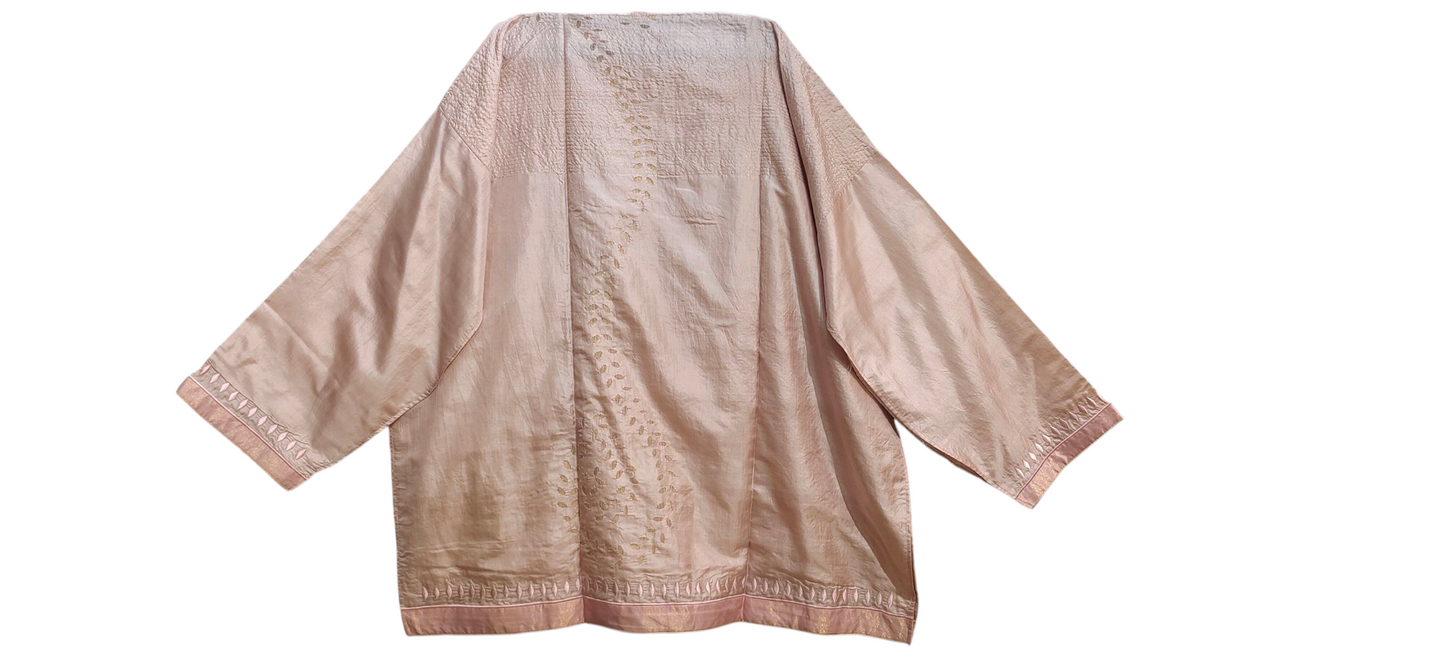 Semi Stitched silk cutwork applique Short Tunic