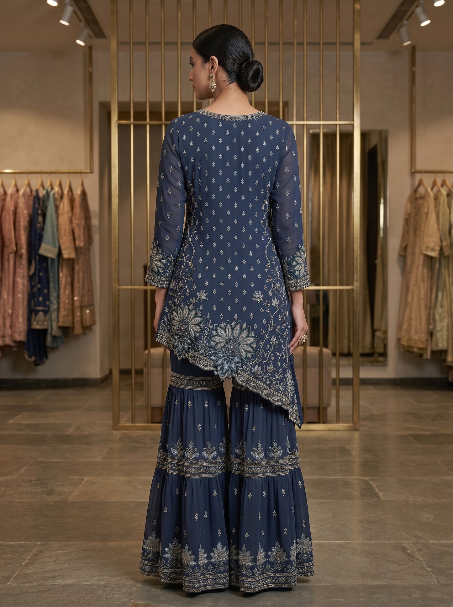 Semi Stitched Chanderi Casual kurta