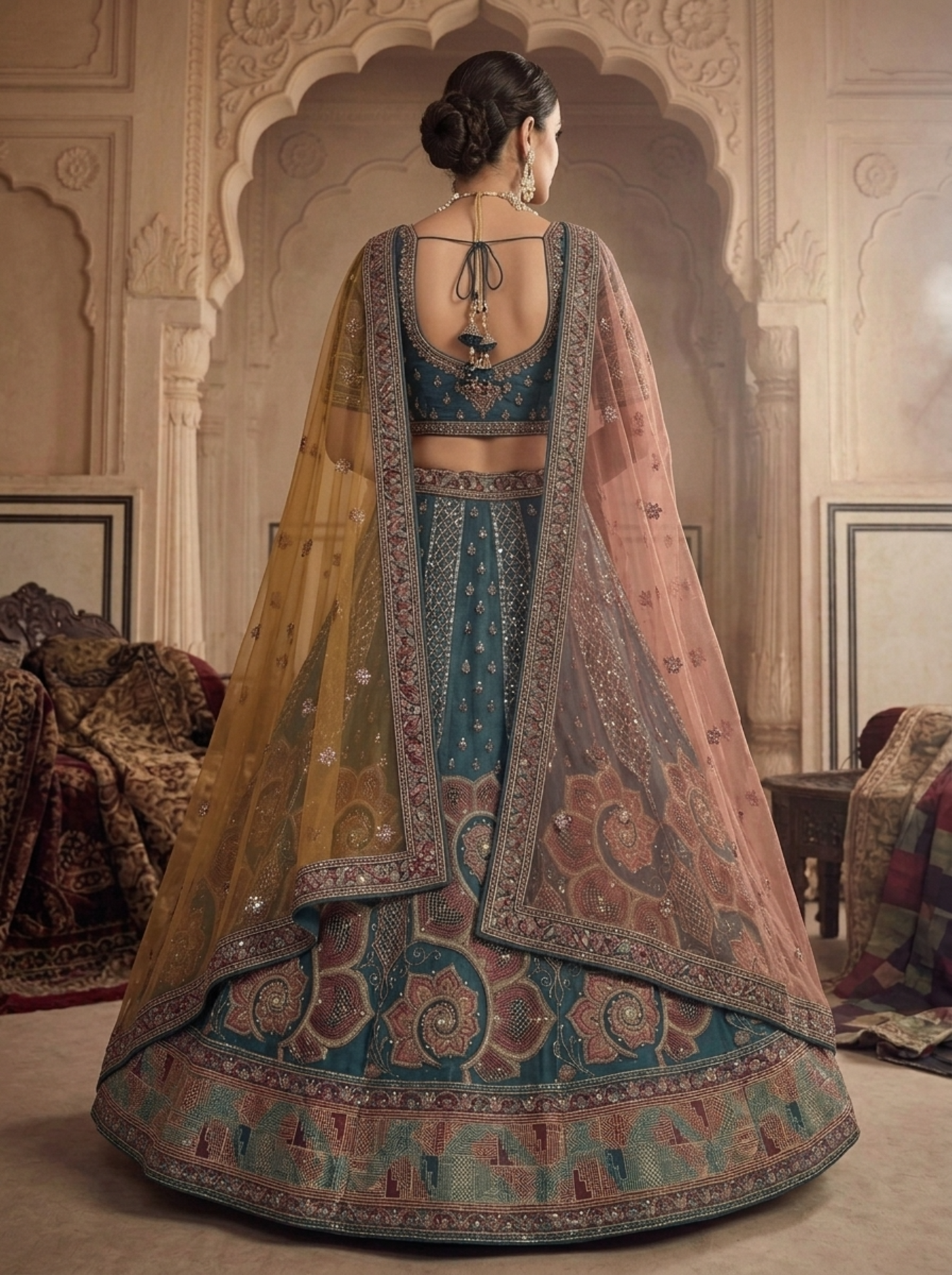Formal embroidered Lehnga