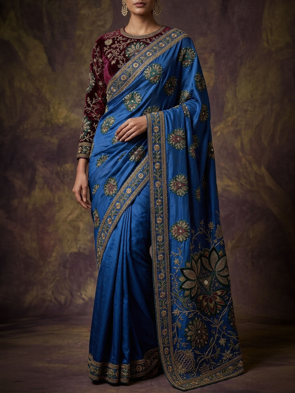 Formal Pure Silk embroidered Saree