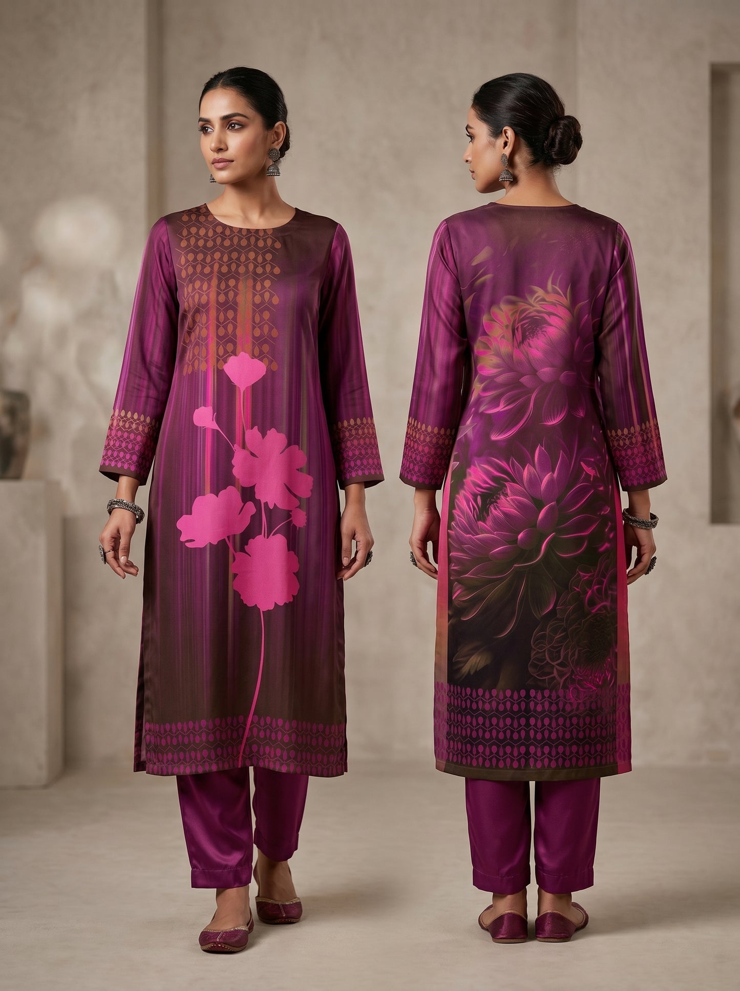 Semi Stitched Chanderi Casual kurta