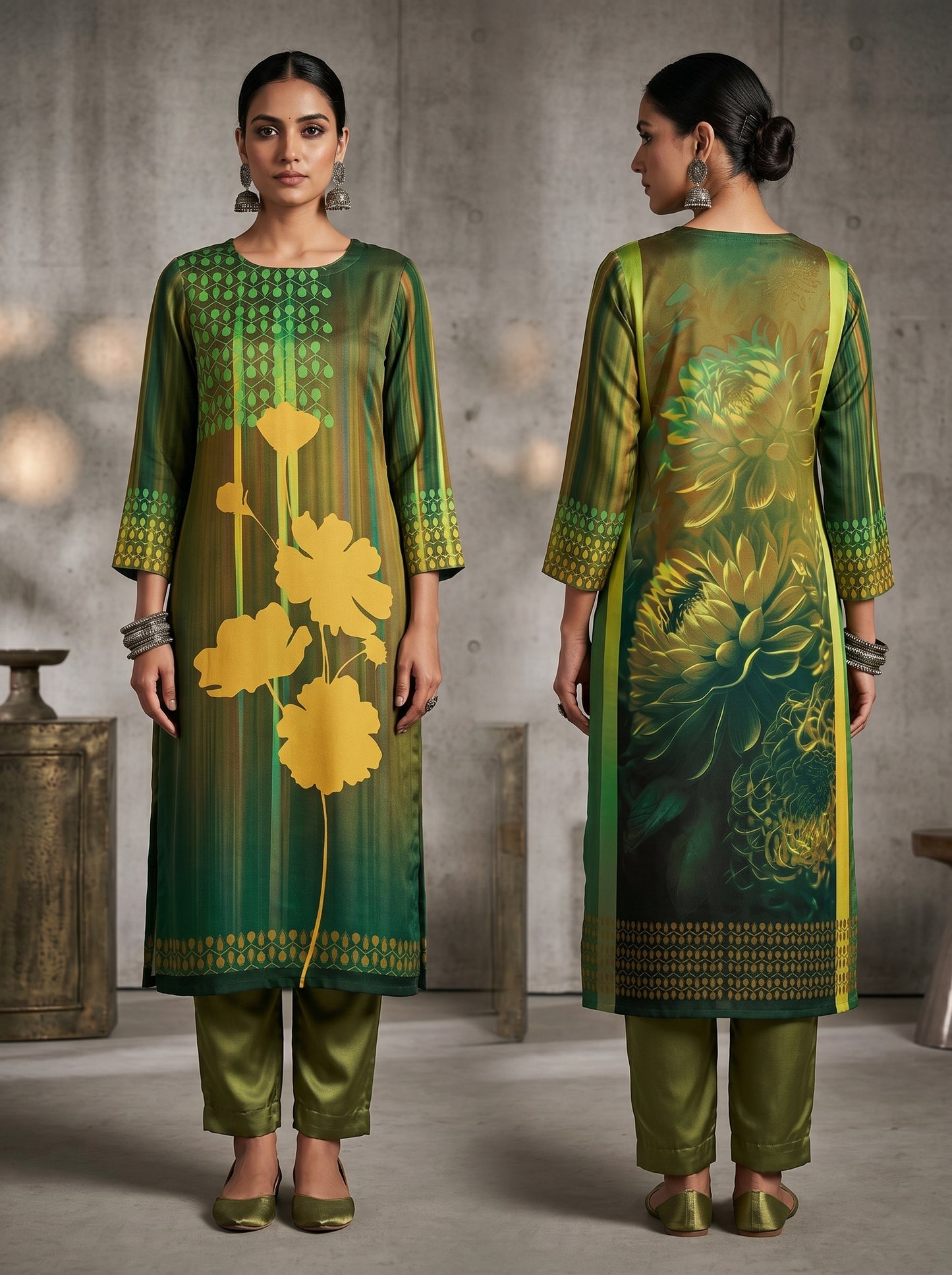 Semi Stitched Chanderi Casual kurta