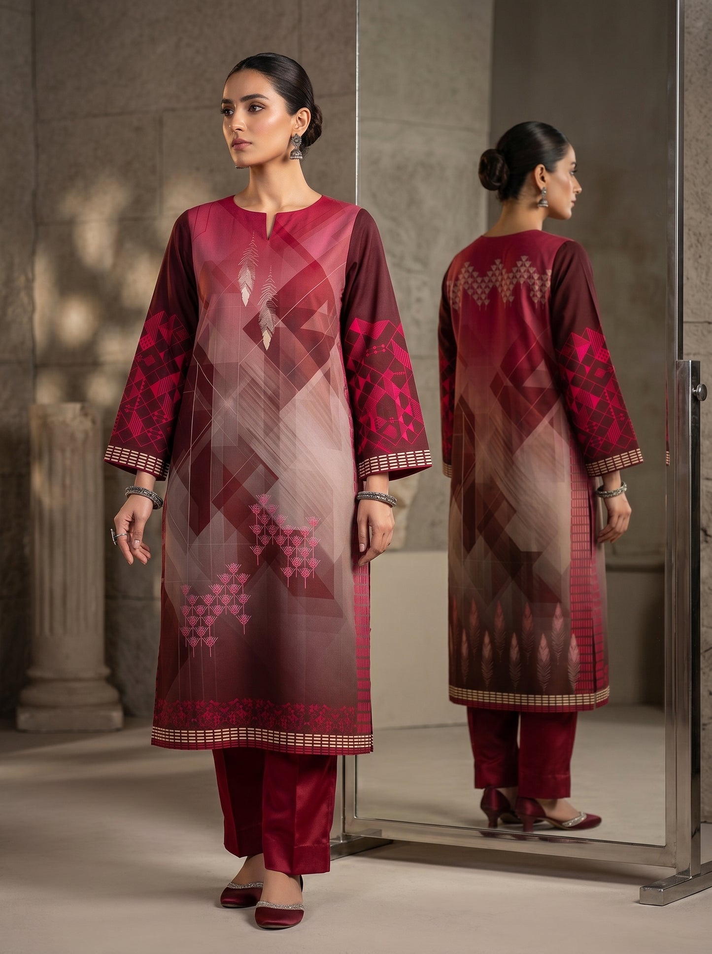 Semi Stitched Chanderi Casual kurta