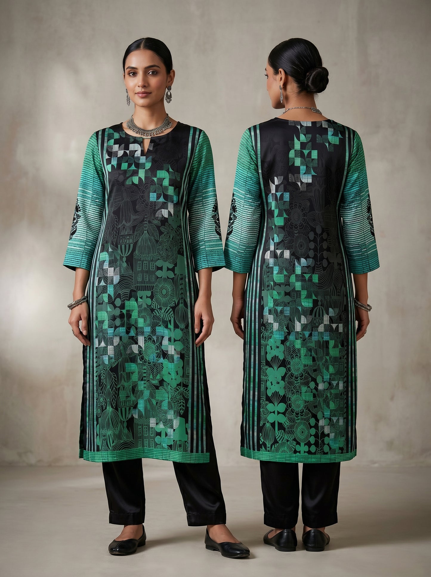 Semi Stitched Chanderi Casual kurta