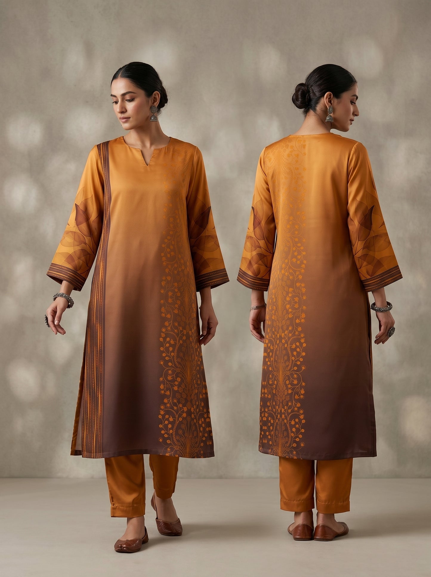 Semi Stitched Chanderi Casual kurta