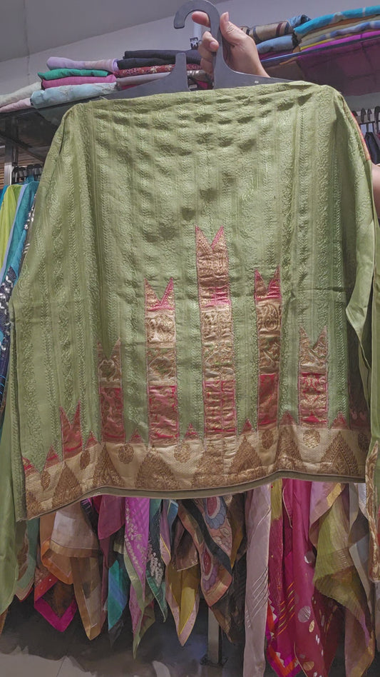 Semistitched Chanderi Ɓlouse