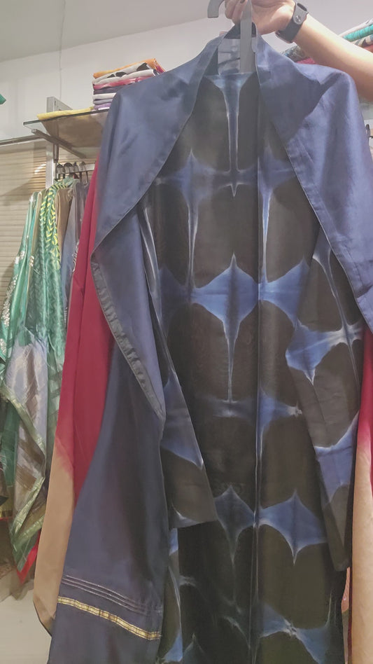 Semi Stitched Chanderi Casual Suitset