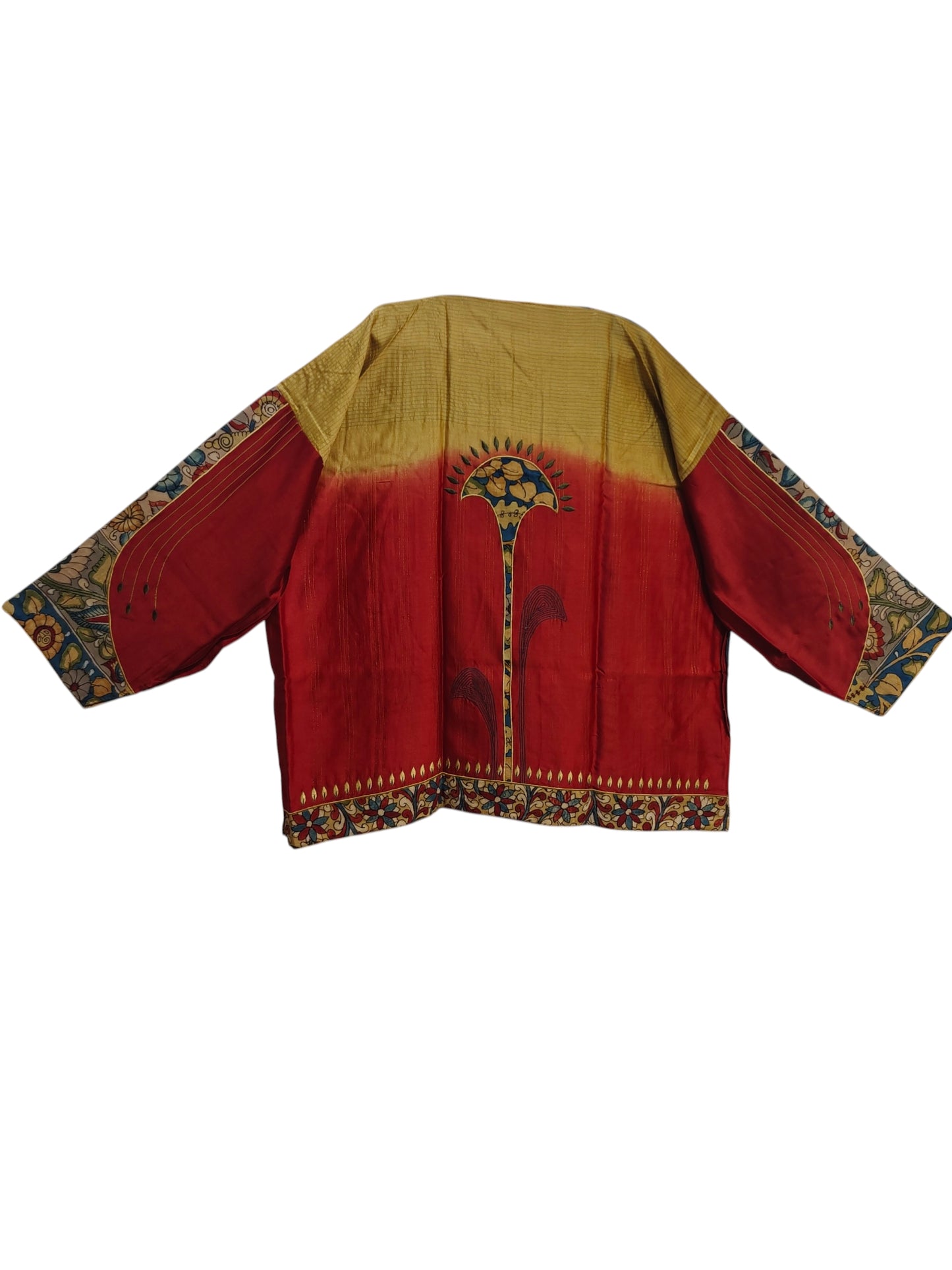 Semi Stitched Chanderi Kalamkari Short Tunic