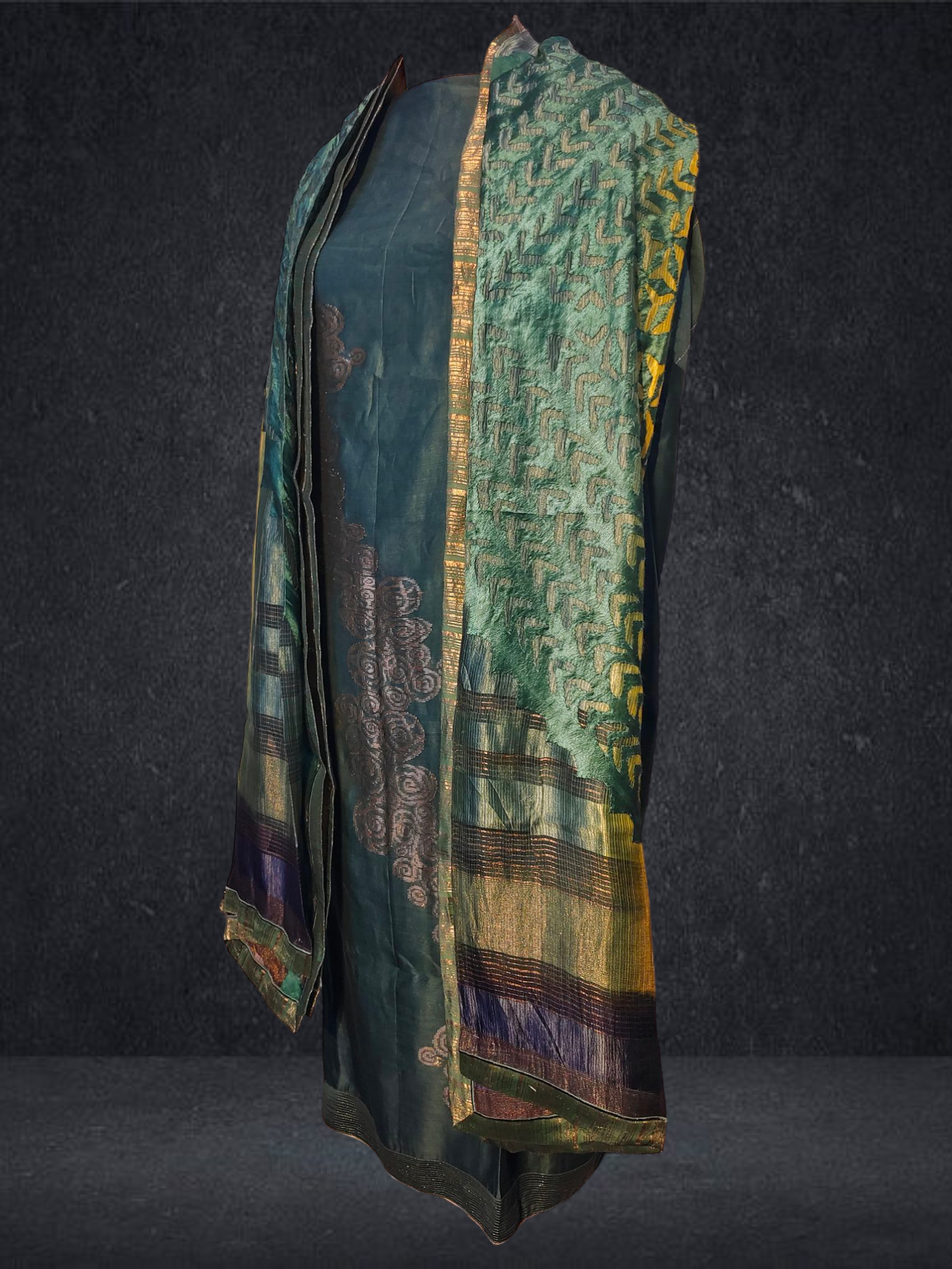 Semi Stitched Chanderi Kurta VISHAL KAPUR