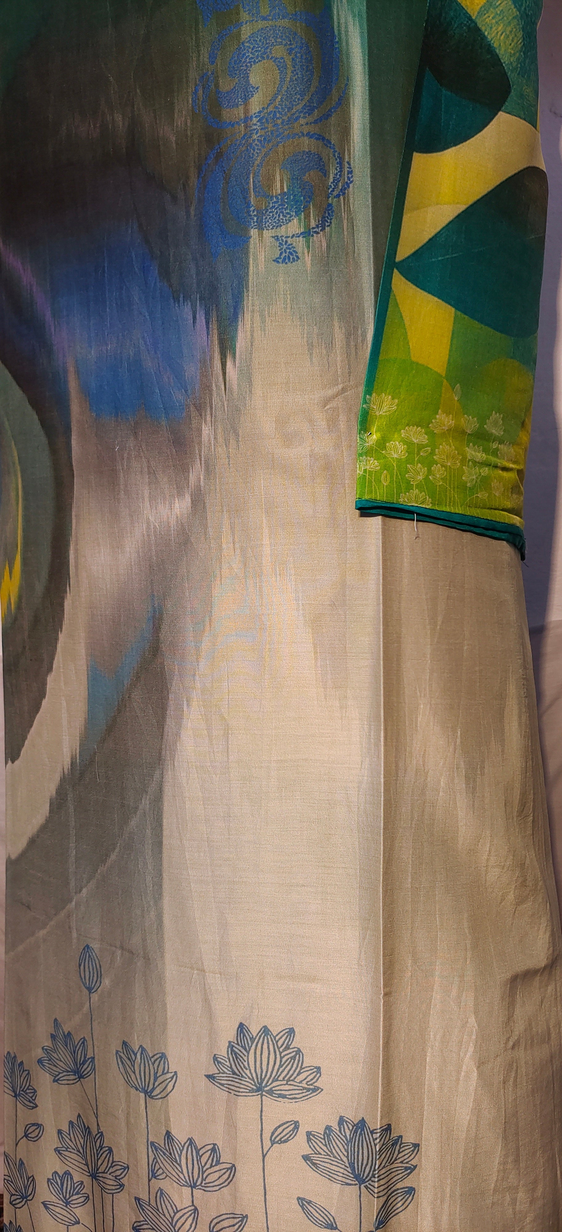 Semi Stitched Chanderi Casual Suitset VISHAL KAPUR