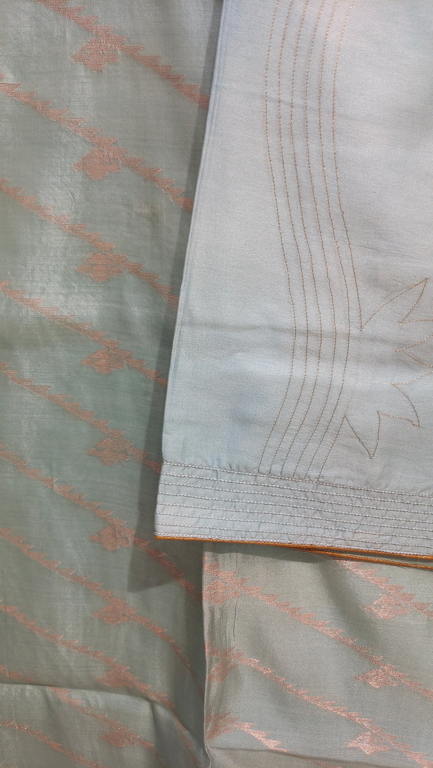 Semi Stitched Chanderi Formal kurta