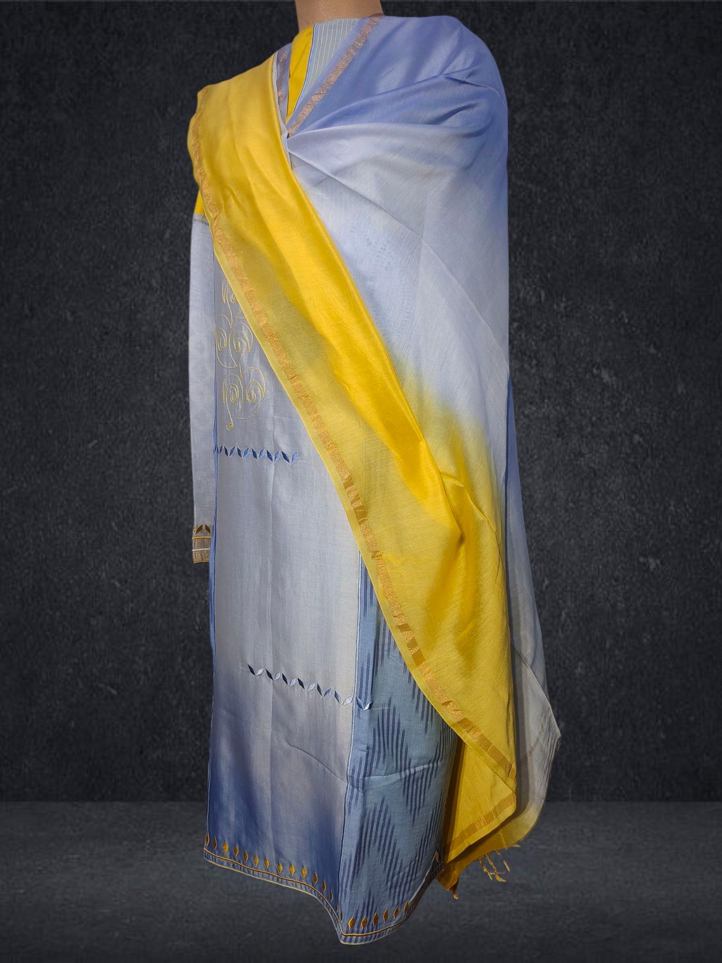 Semi Stitched Formal chanderi Suitset VISHAL KAPUR