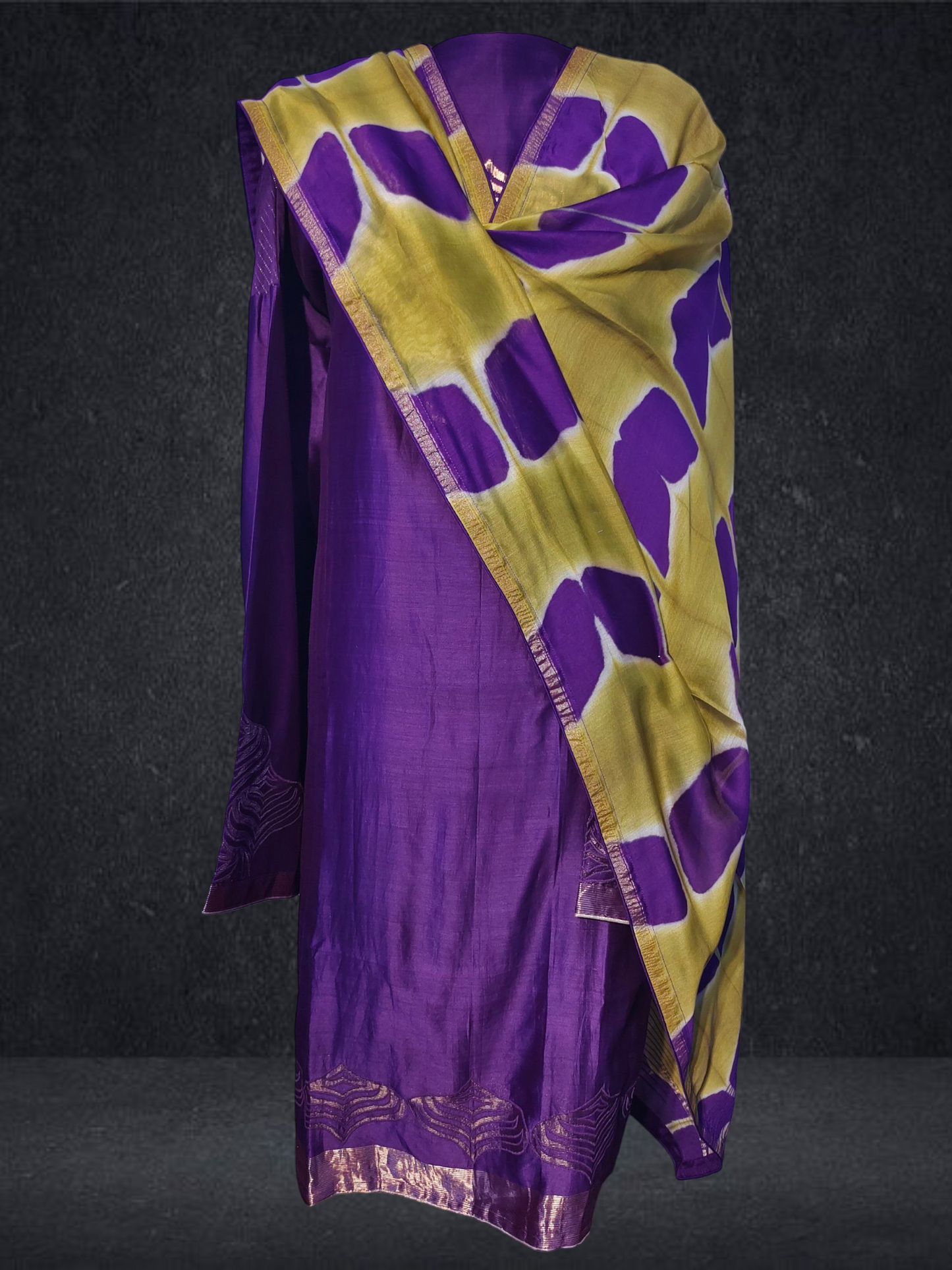 Semi Stitched Formal chanderi Suitset VISHAL KAPUR