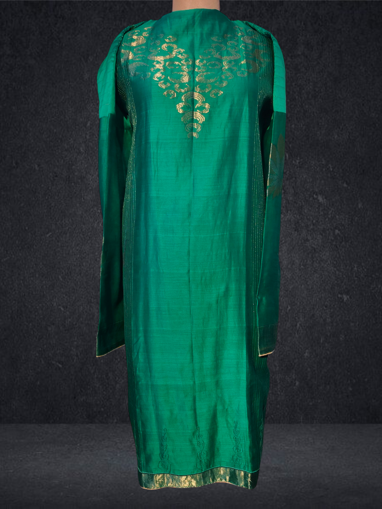 Semi Stitched Formal chanderi Kurta