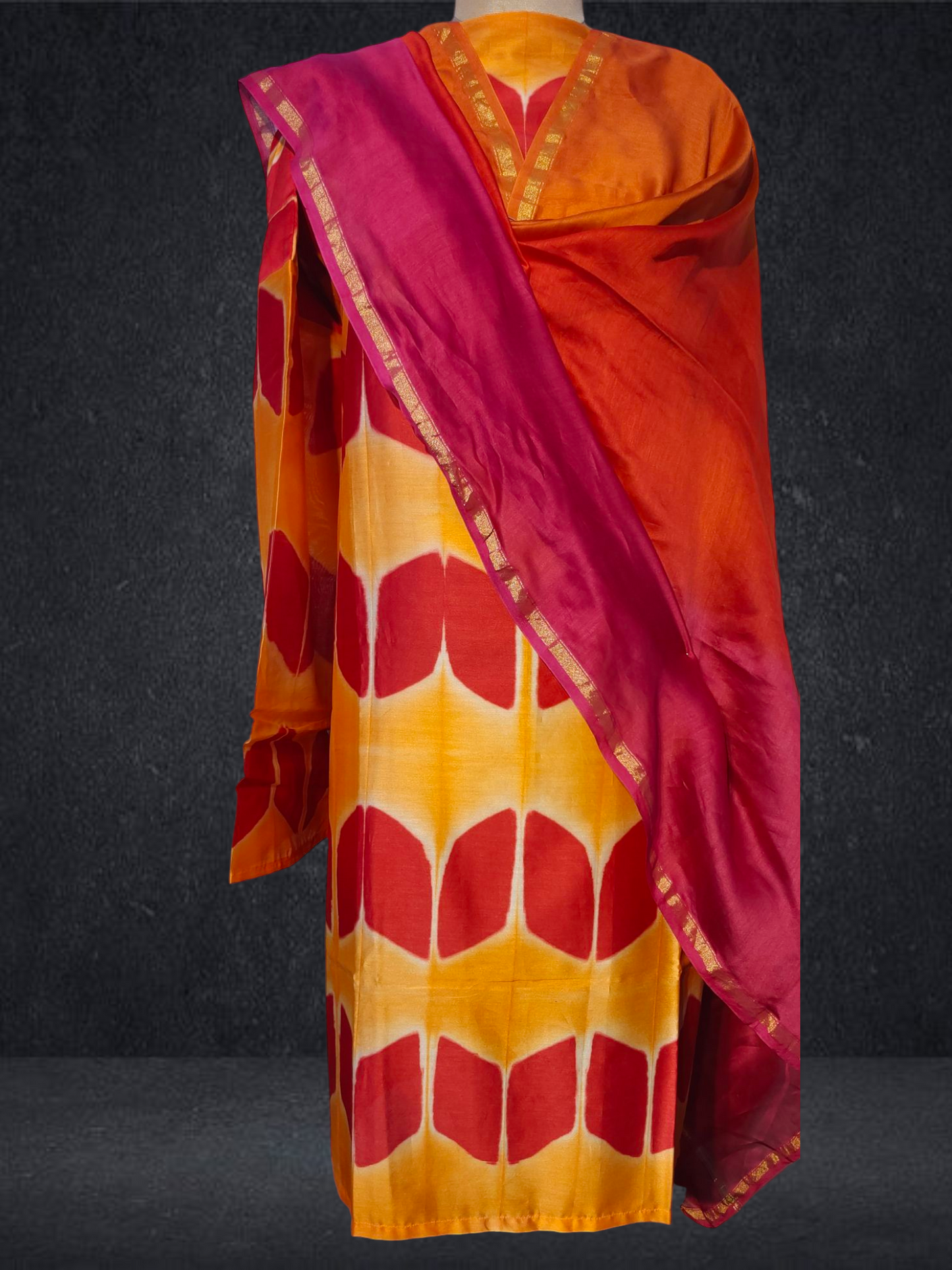 Semi Stitched Chanderi Kurta VISHAL KAPUR