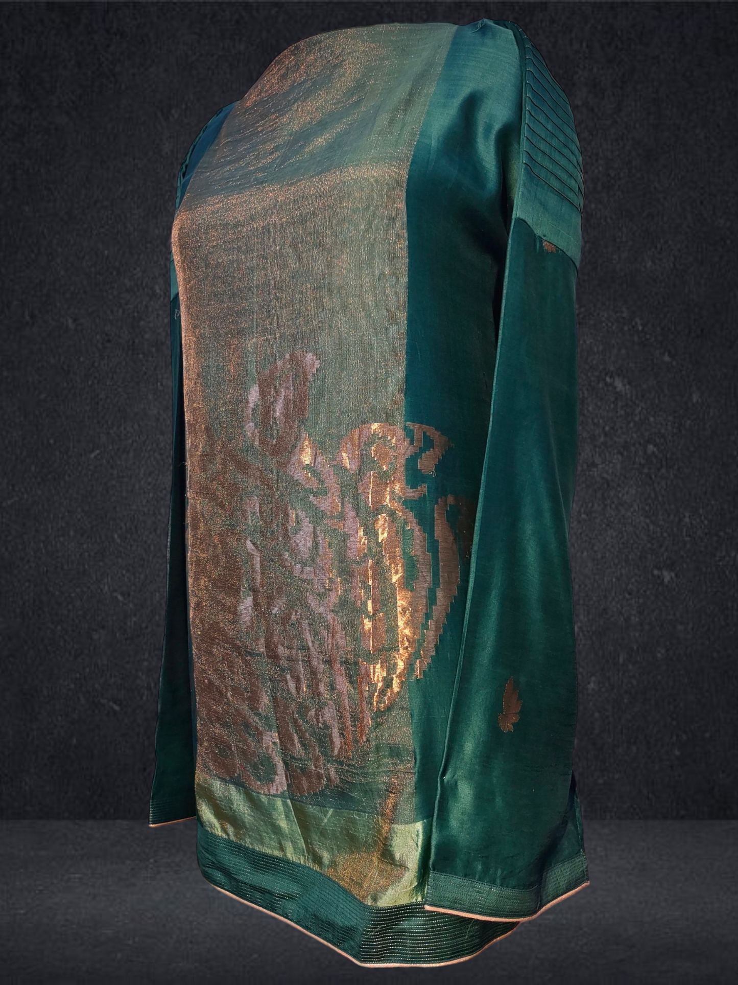 Semi Stitched Chanderi Zariwoven Short Tunic VISHAL KAPUR STUDIO