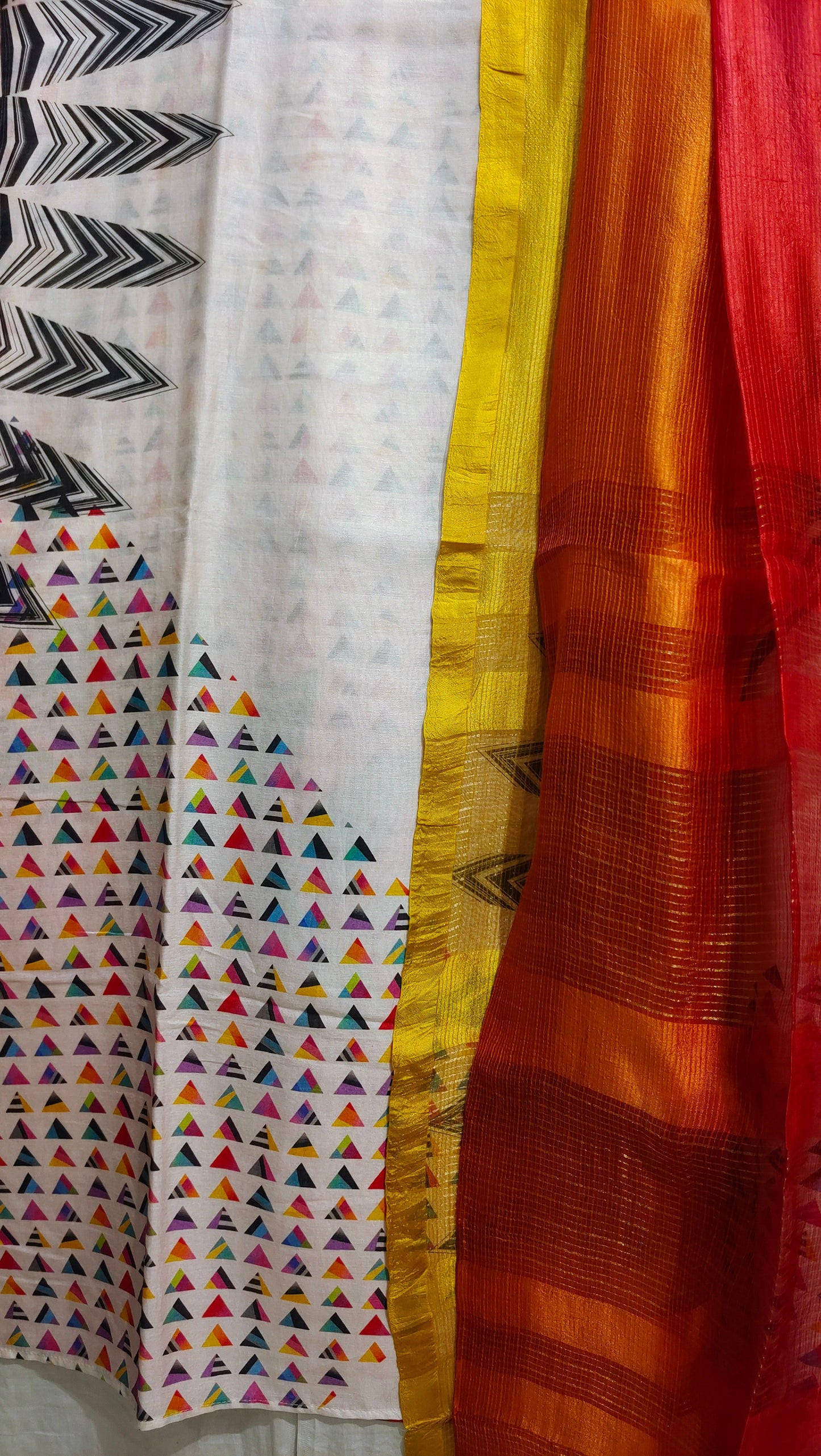 Semi Stitched Chanderi Casual Kurta VISHAL KAPUR