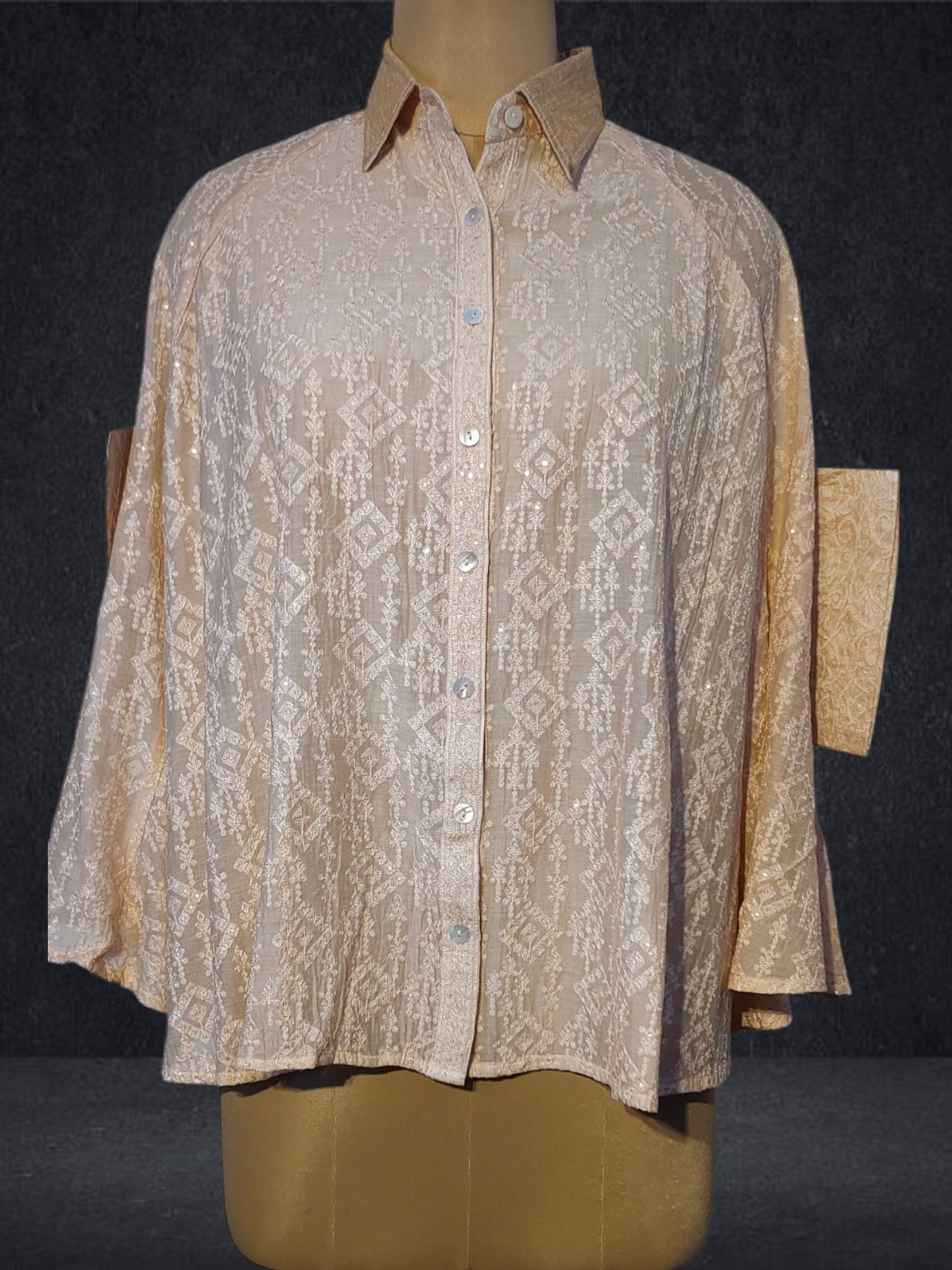 Stitched Embroidered Short Shirt VISHAL KAPUR STUDIO