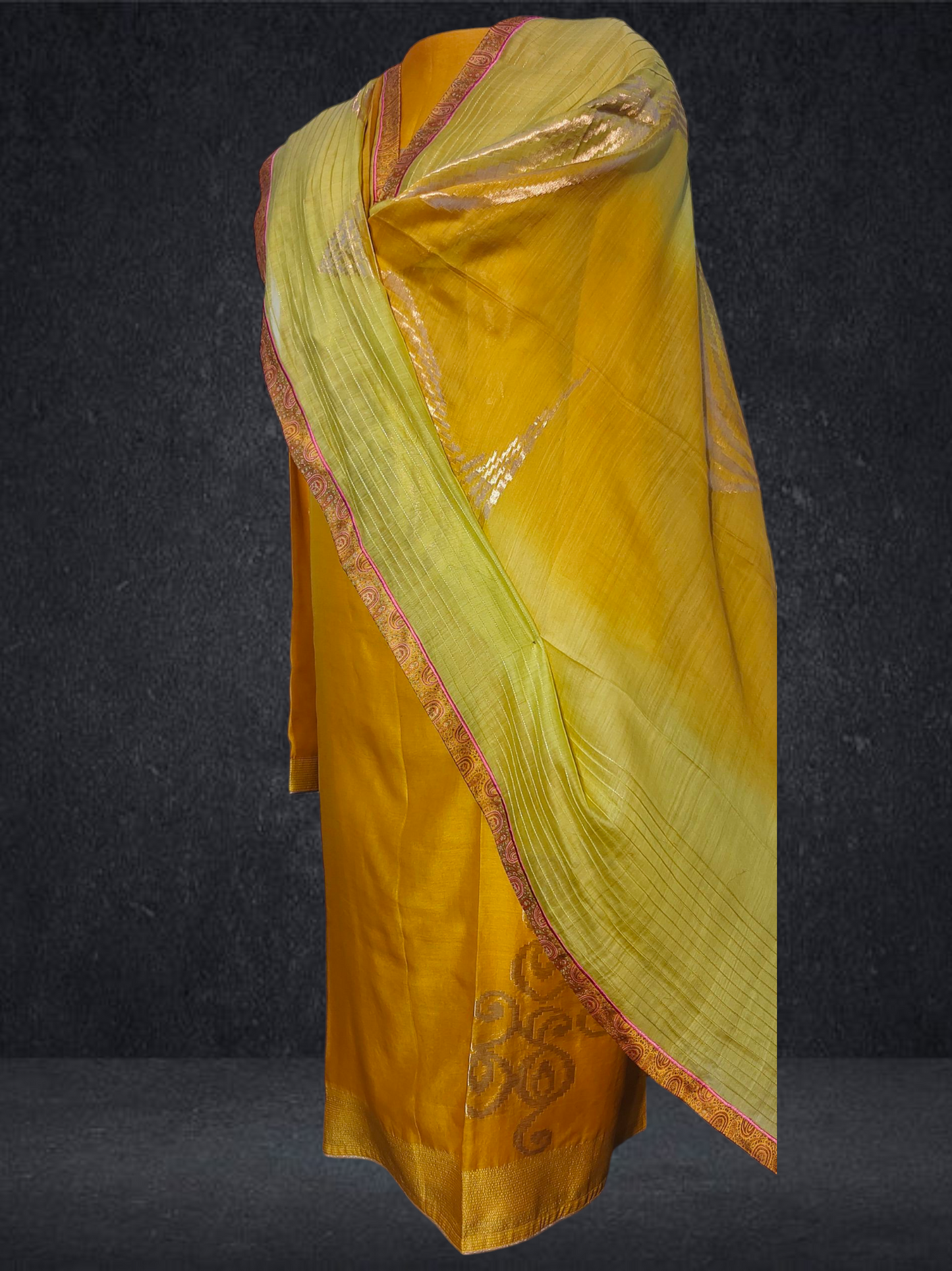 Semi Stitched Formal chanderi Suitset VISHAL KAPUR