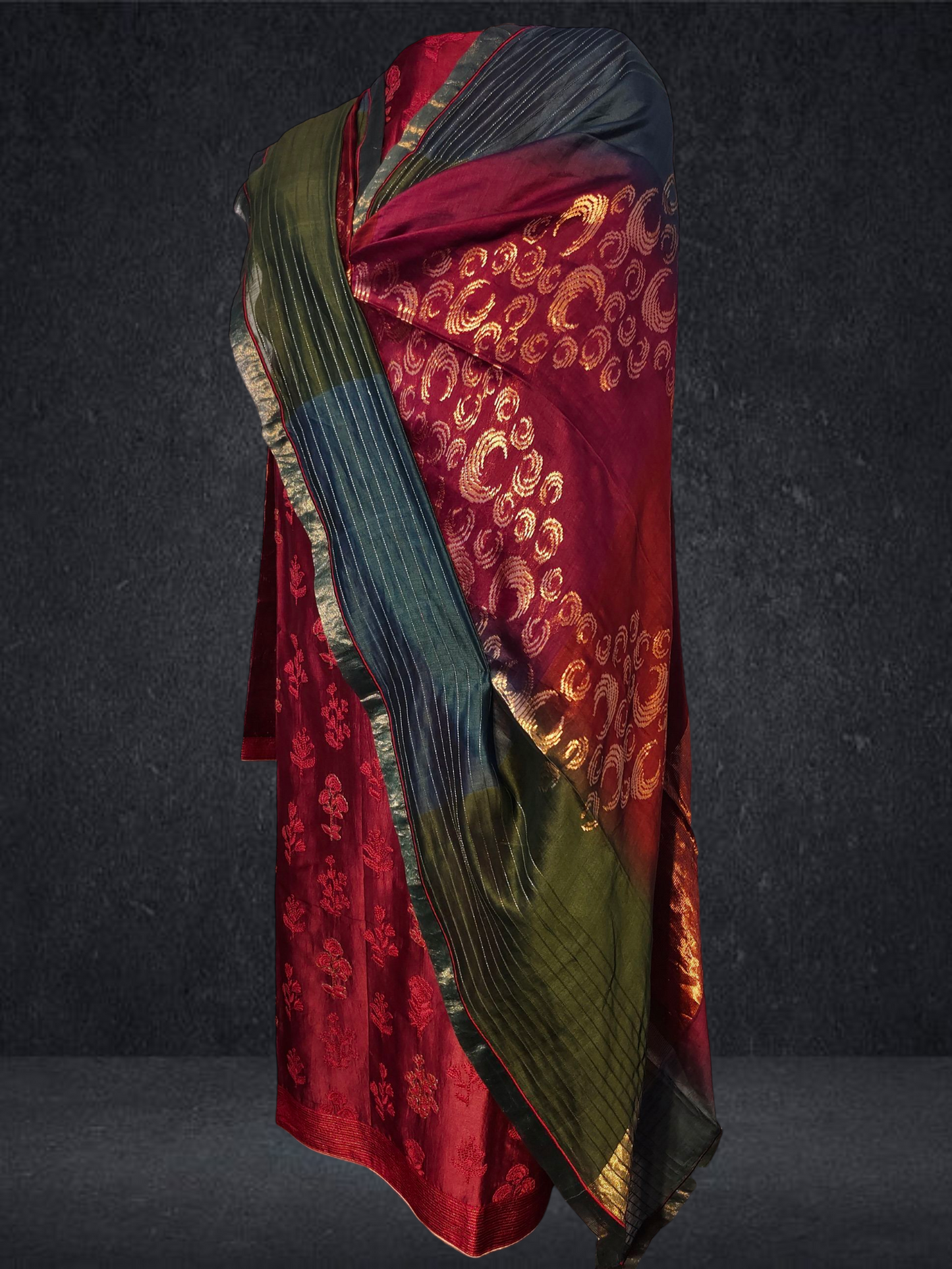 Semi Stitched Formal chanderi Suitset