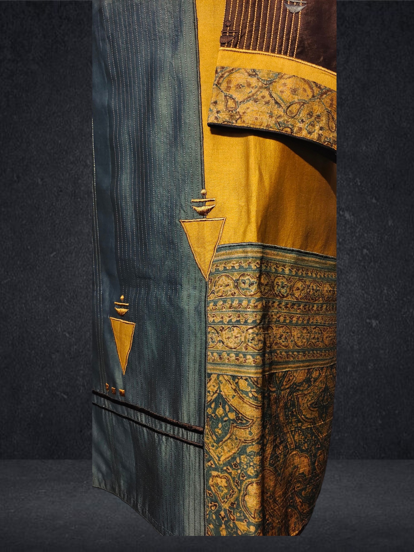 Semi Stitched Formal chanderi Suitset