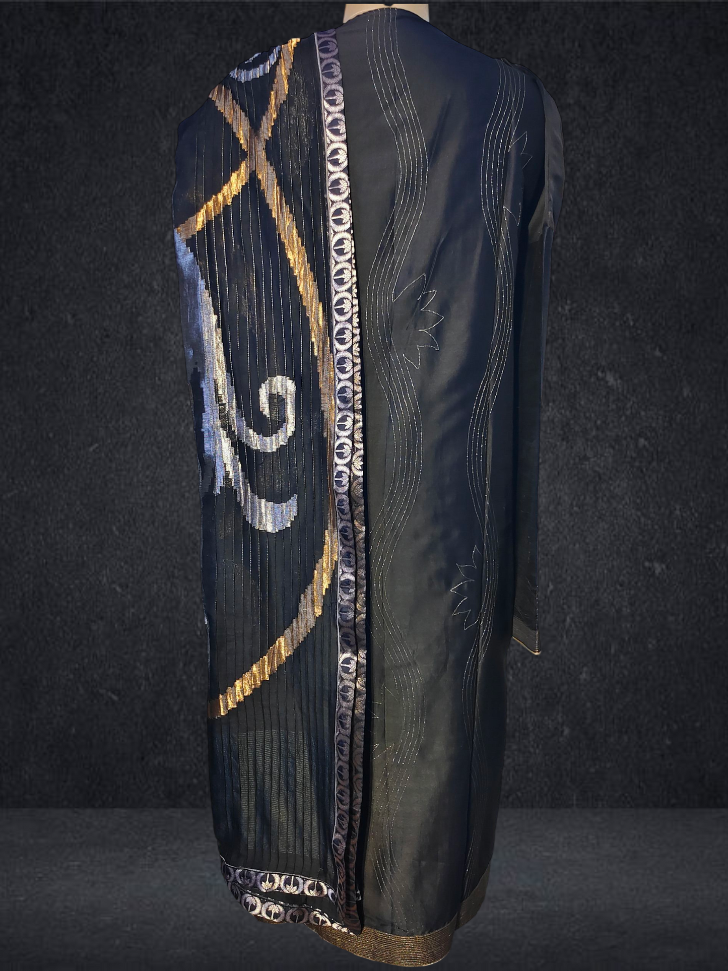 Semi Stitched Formal chanderi Suitset