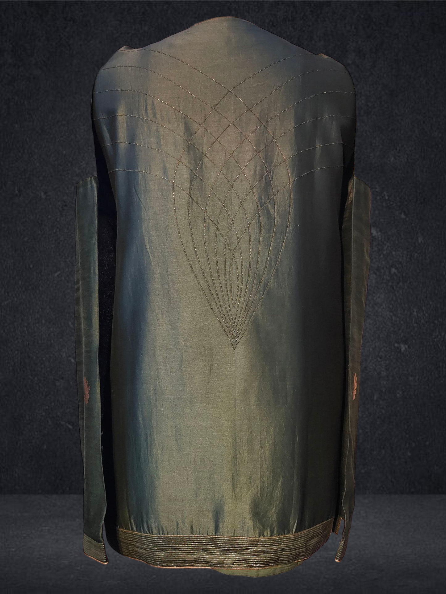 Semi Stitched Chanderi Zariwoven Short Tunic VISHAL KAPUR STUDIO
