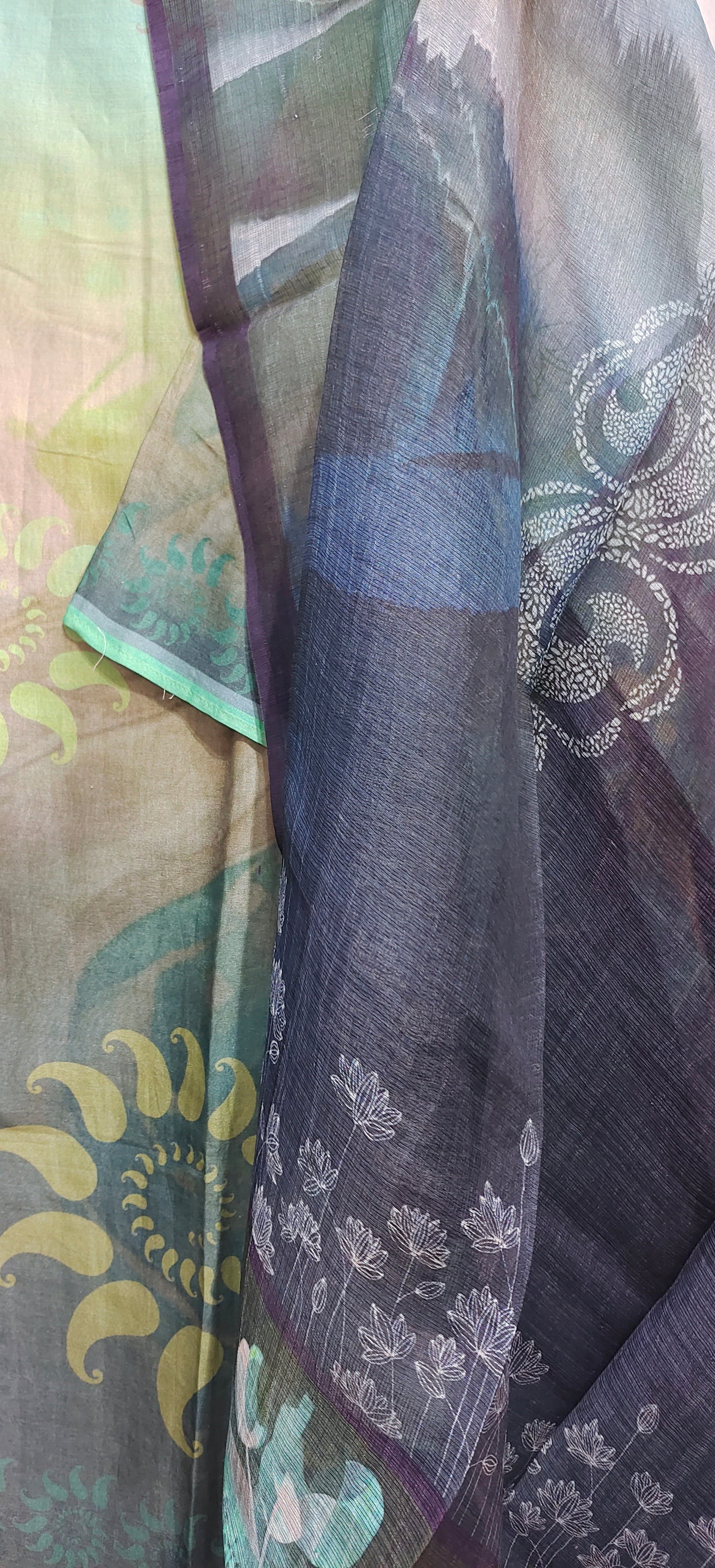 Semi Stitched Cotton Casual Suitset