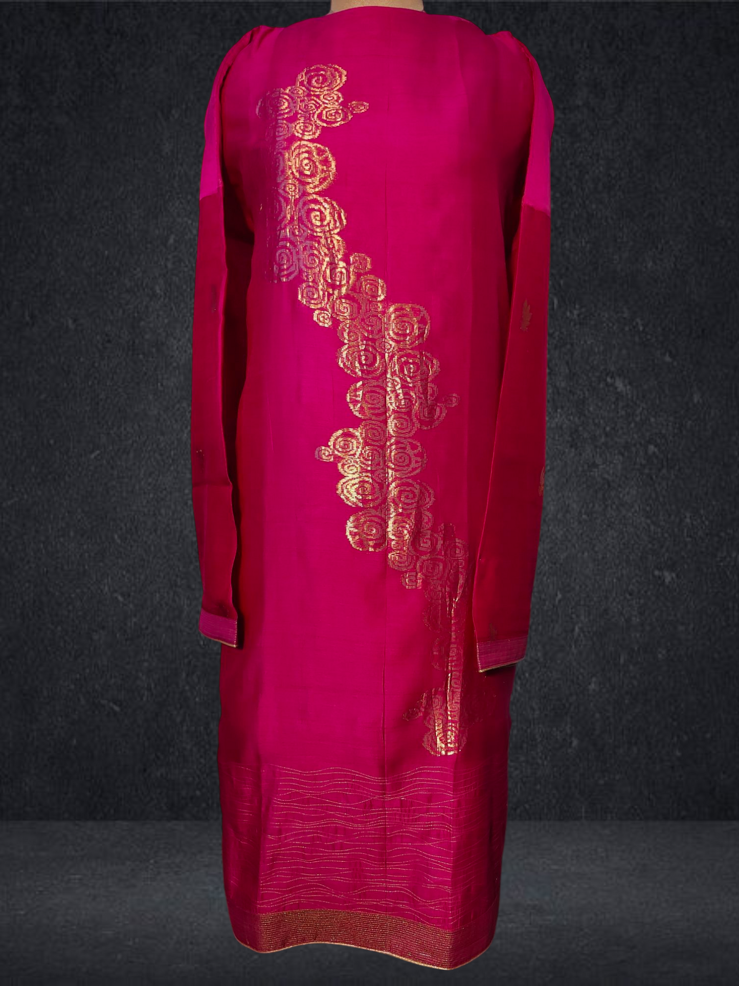 Semi Stitched Chanderi kurta