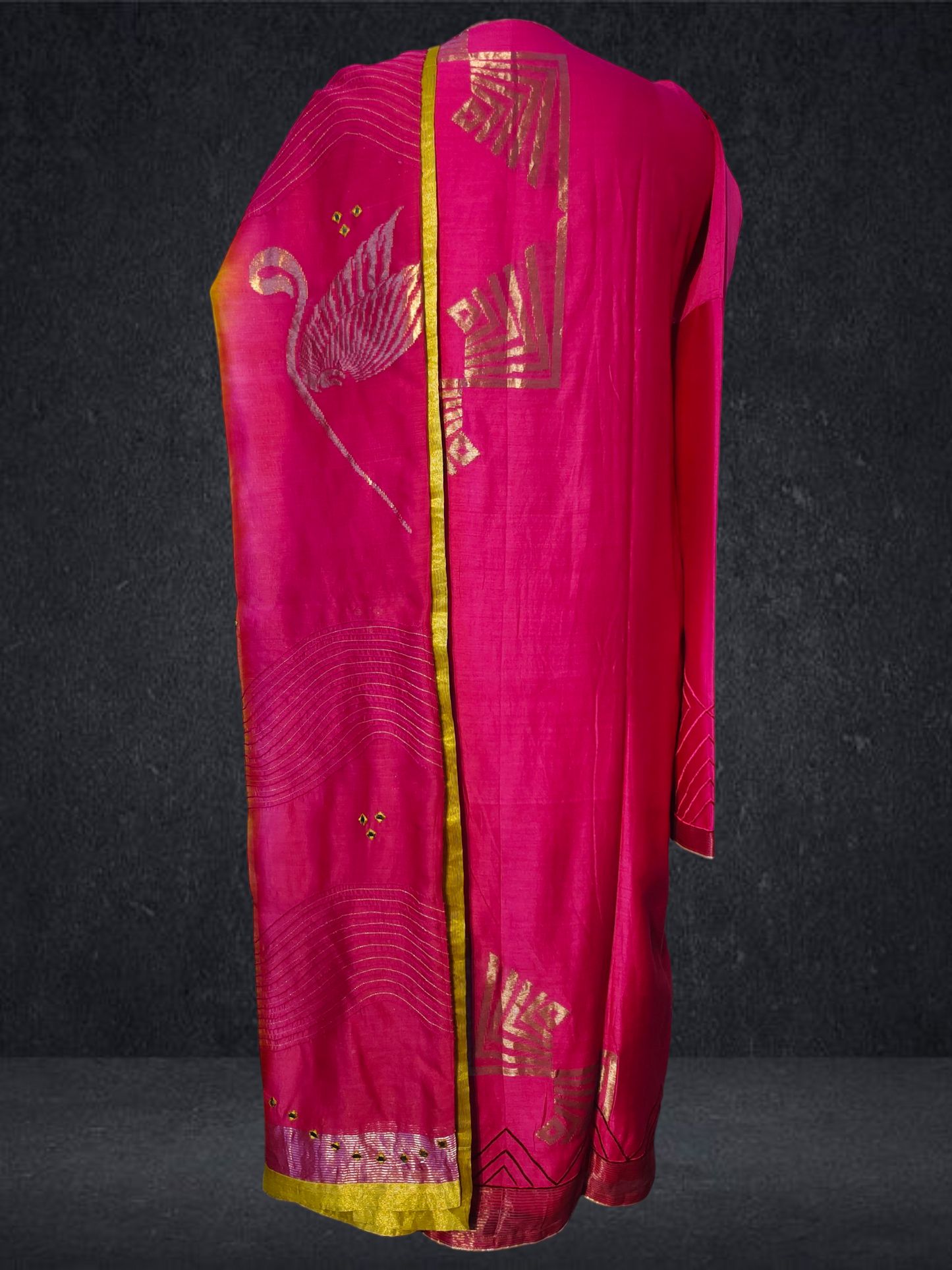 Semi Stitched Formal chanderi Suitset