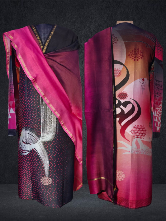 Semi Stitched Chanderi Casual Suitset VISHAL KAPUR