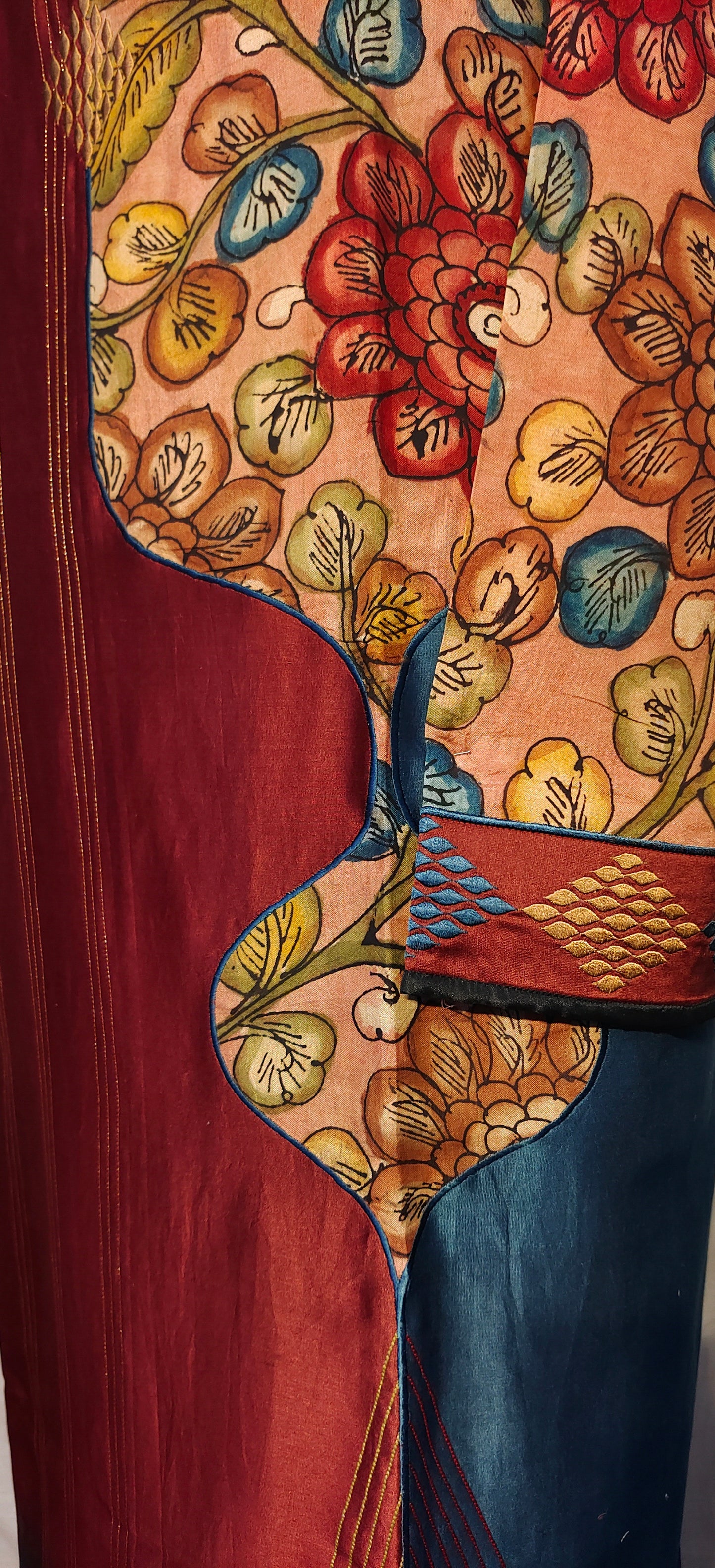 Semi Stitched Formal chanderi Suitset