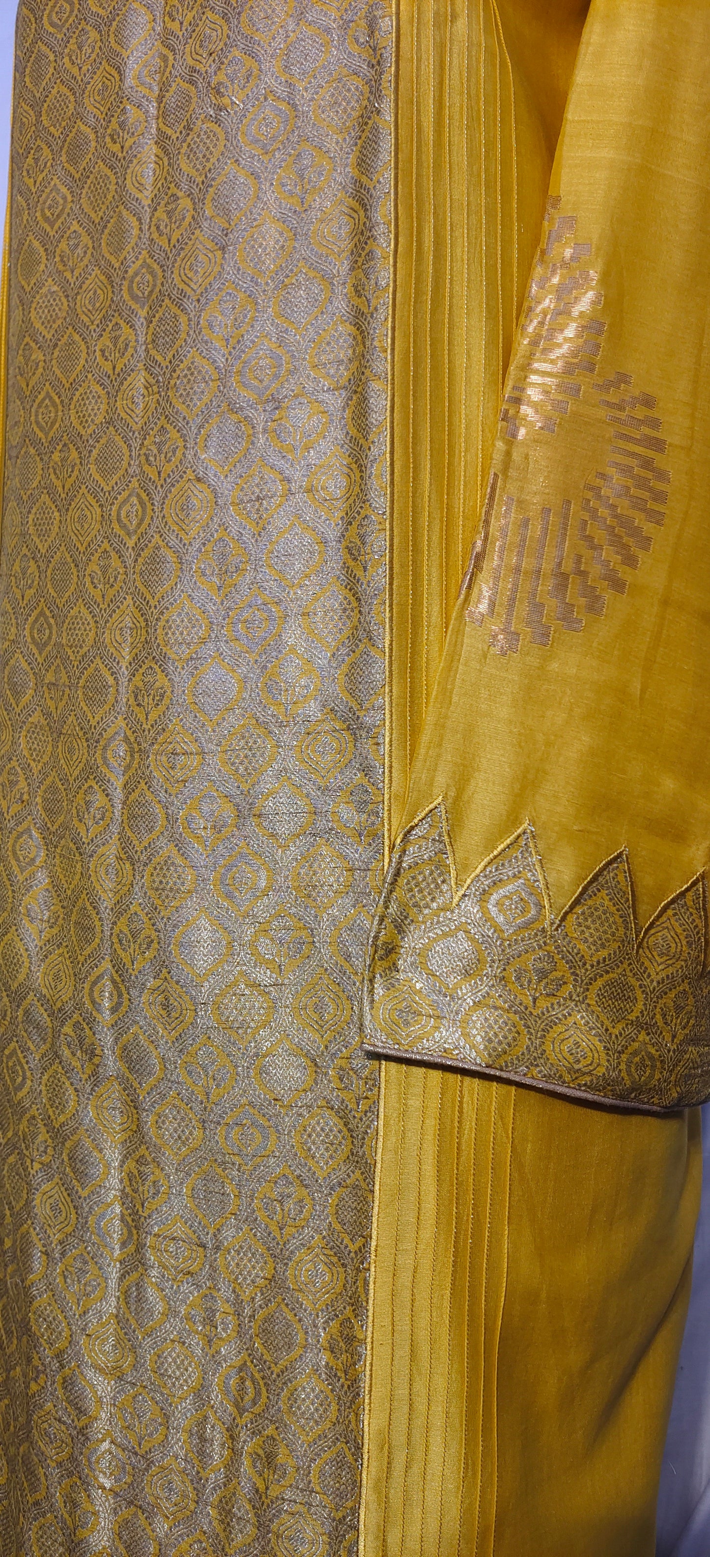 Semi Stitched Formal chanderi Suitset