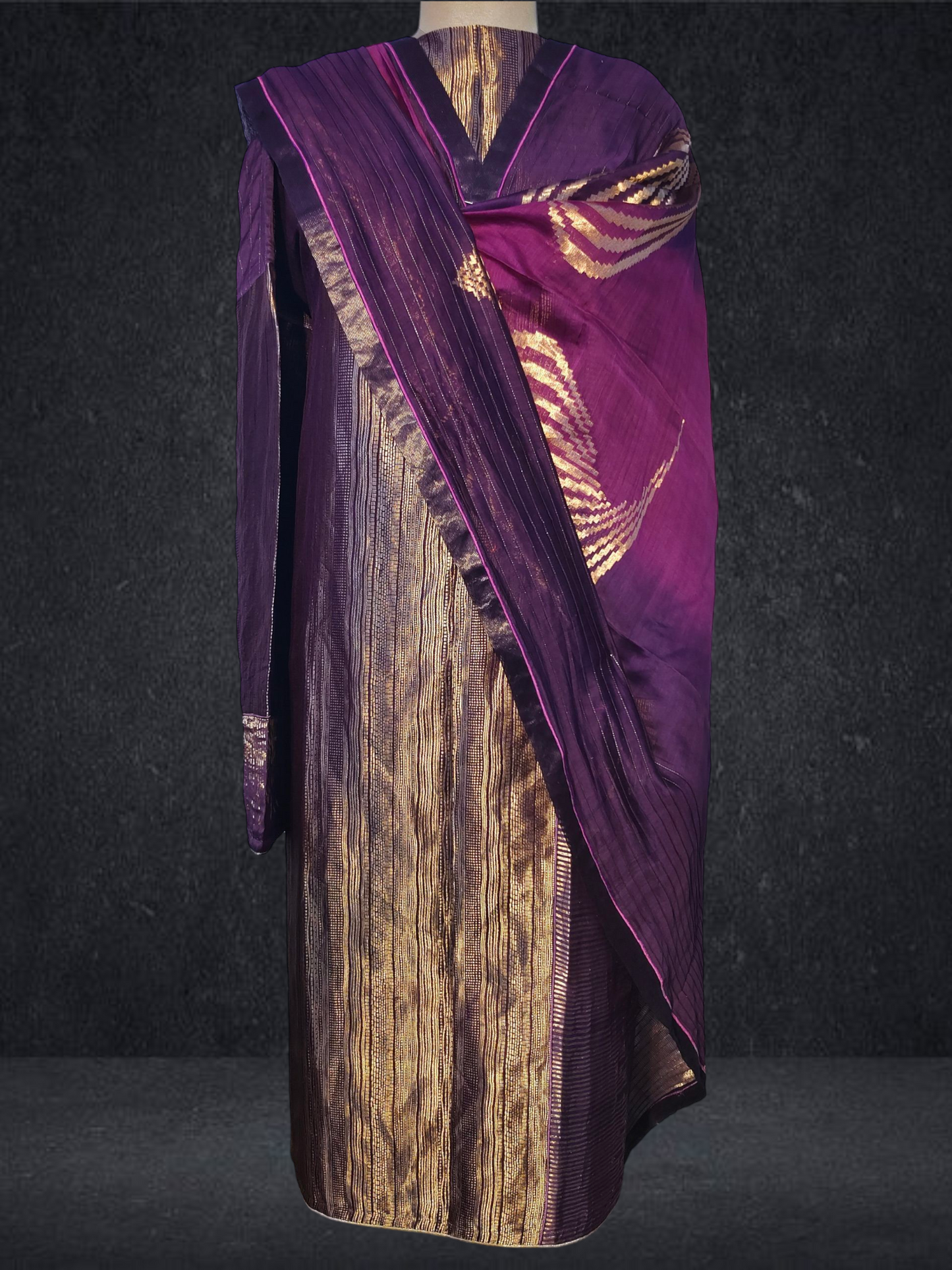 Semi Stitched Formal chanderi Suitset